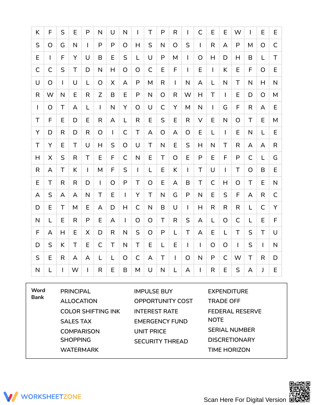 Essential Budget Word Search | Grades 7–8 Social Studies - Page 3