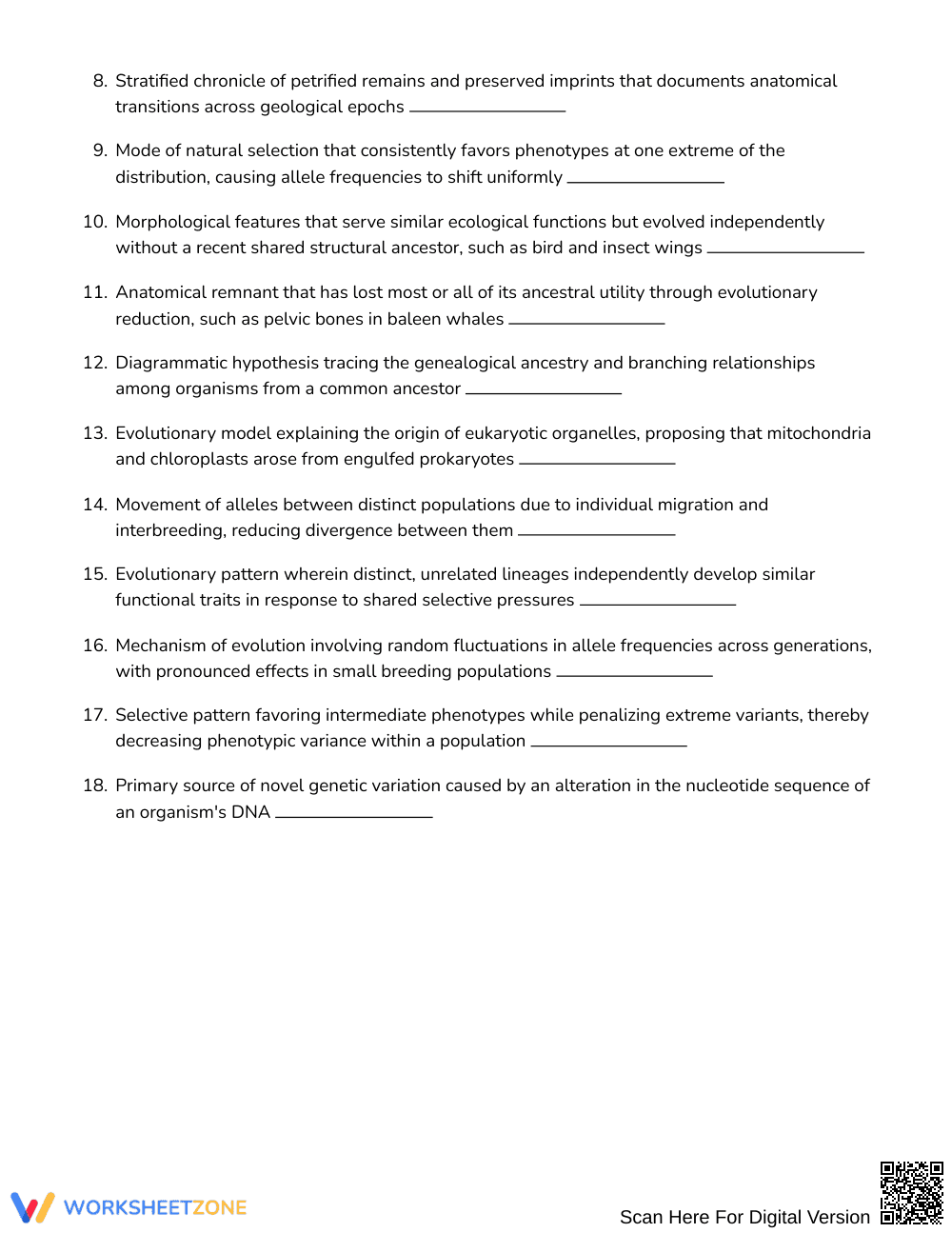 Complete Evolution Word Search | Grades 10–12 Science - Page 2