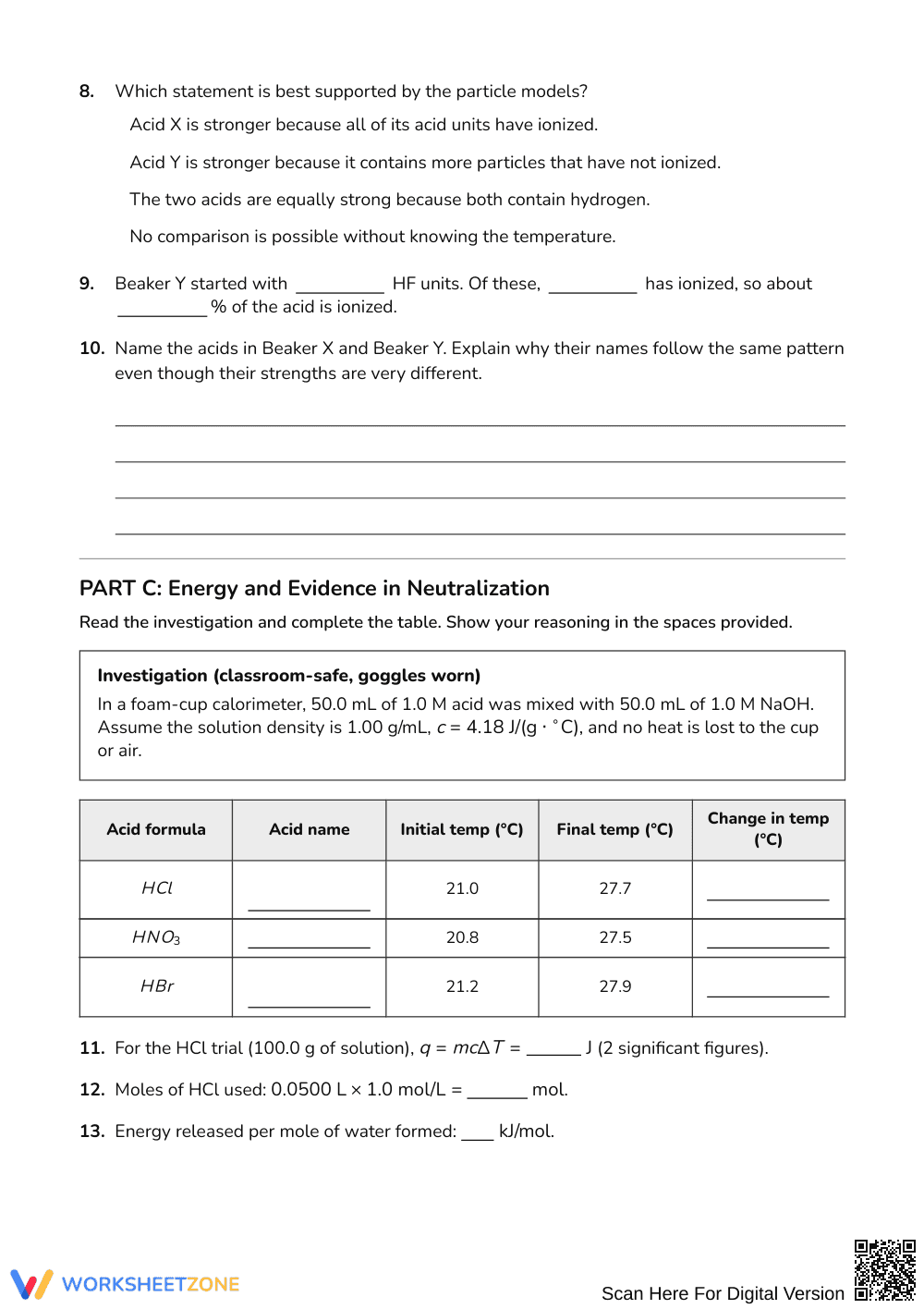 Complete Acid Naming Worksheet | Grades 9–12 Science - Page 3
