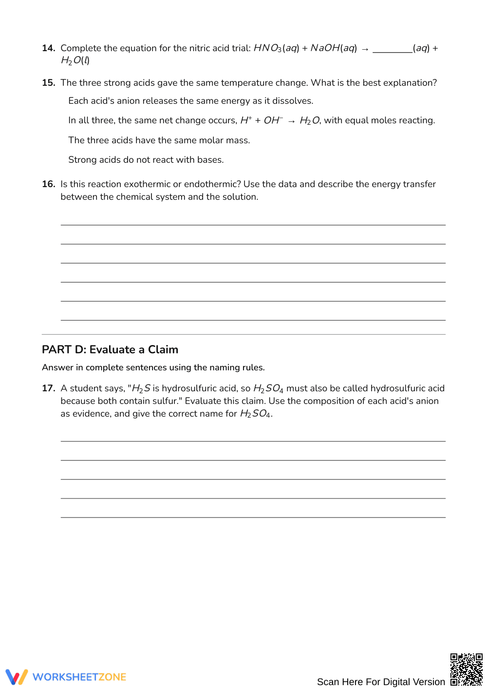 Complete Acid Naming Worksheet | Grades 9–12 Science - Page 4