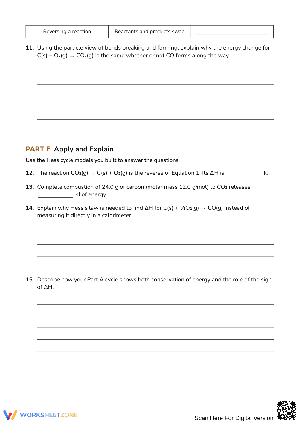 Complete Hess's Law Worksheet | Grades 9-12 Science - Page 4