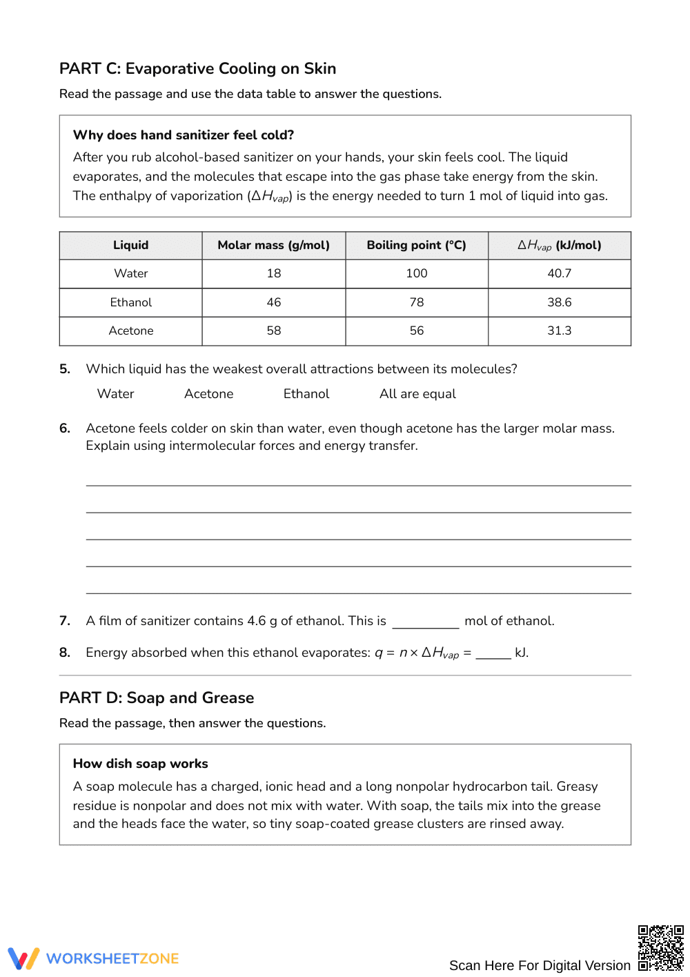 Proven Intermolecular Forces Worksheet | Grade 9-12 Science - Page 3