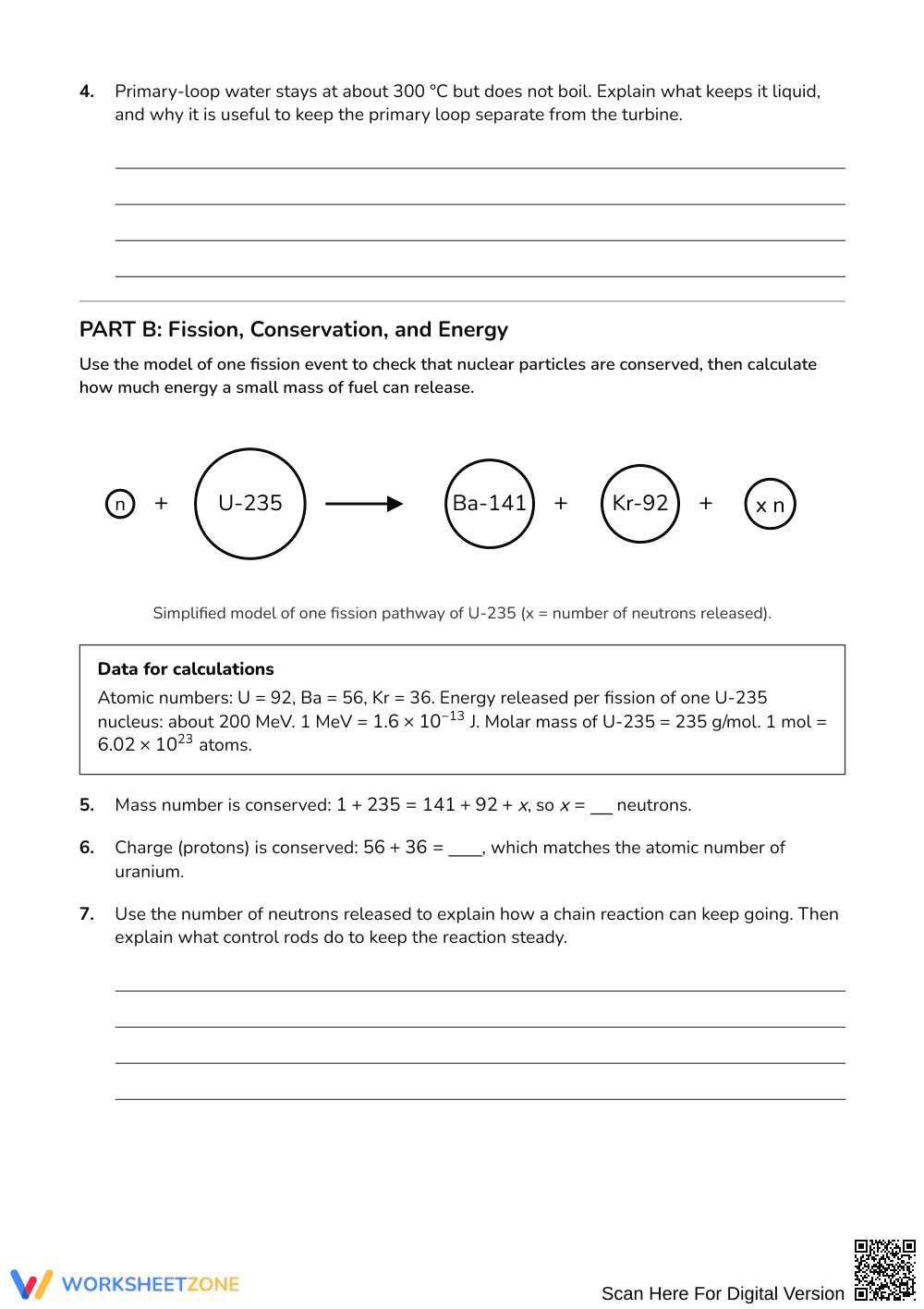 Complete Nuclear Power Worksheet | Grades 9–12 Science - Page 2