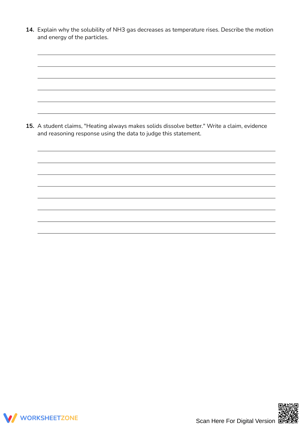 Complete Solubility Curves Worksheet | Grades 9-12 Science - Page 4