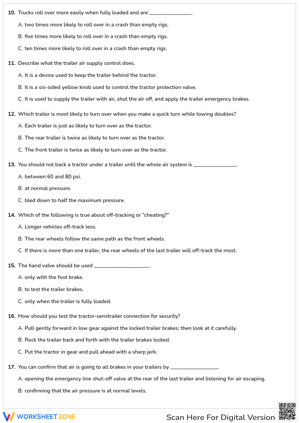 Free printable Georgia CDL Combination Vehicles worksheet part 1 - Page 2