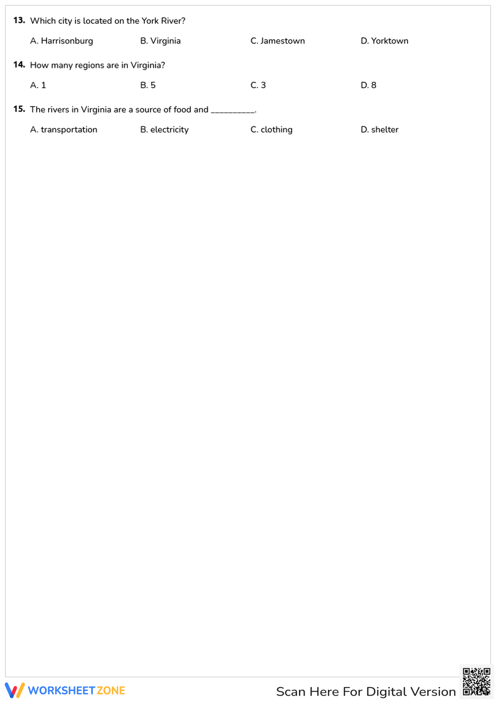 Virginia Regions Quiz: Geography and Rivers - Page 2