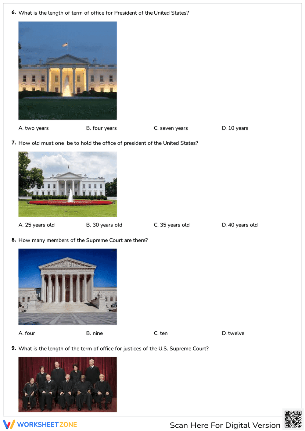U.S. Government Structure and Powers - Page 2