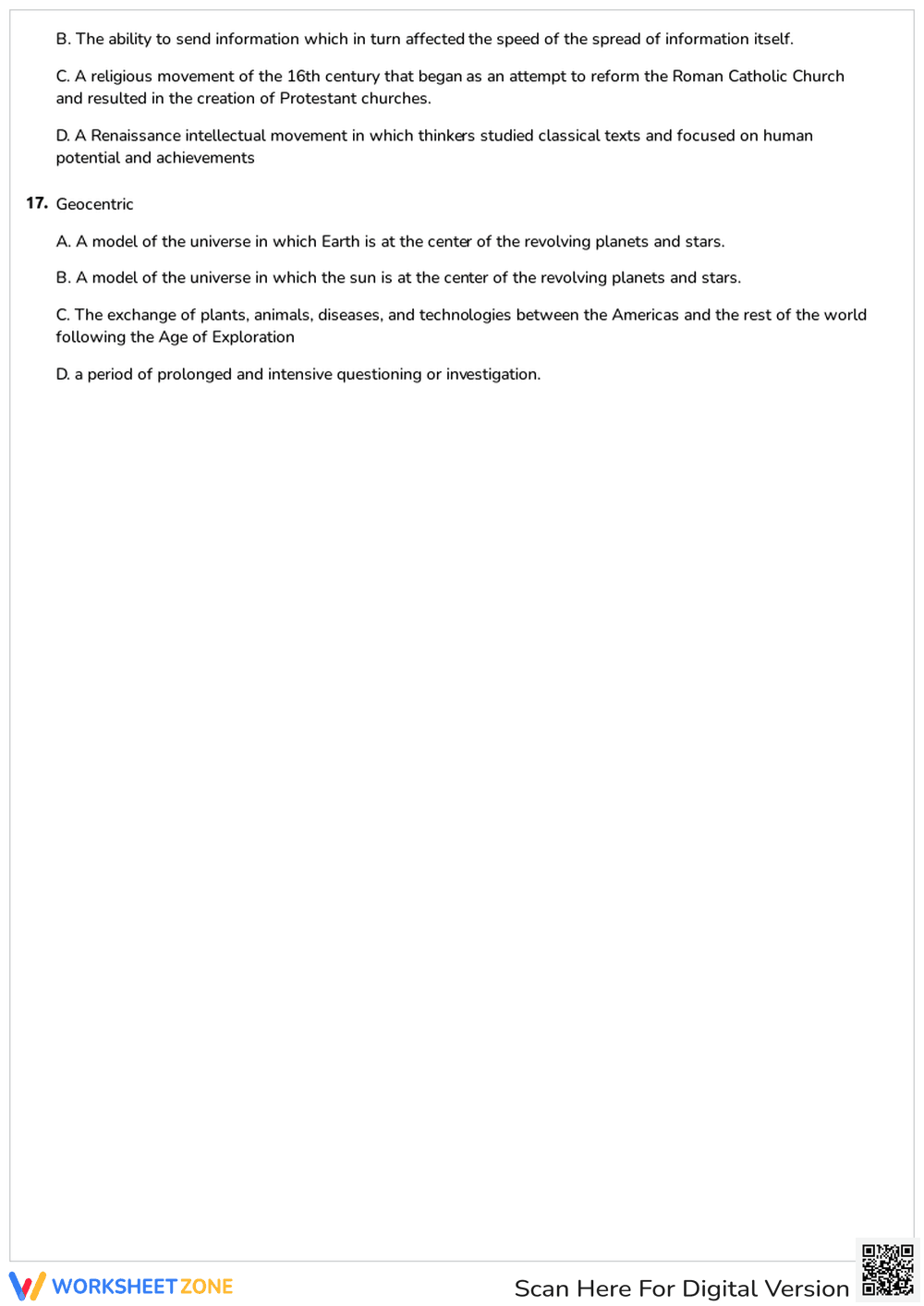 Renaissance Quiz: Rebirth, Humanism, and Art - Page 3