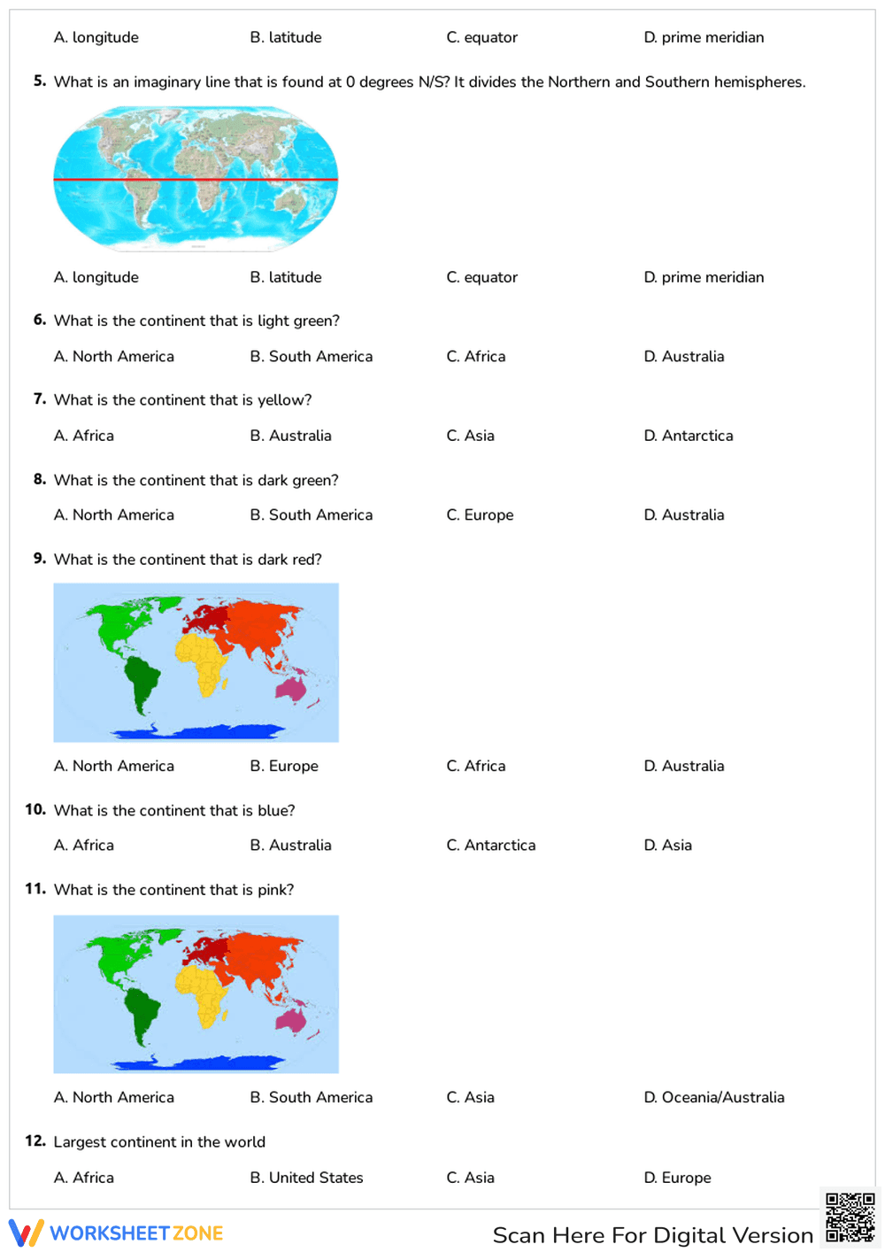 Geography Vocabulary Quiz | Grade 3-5 Essential - Page 2