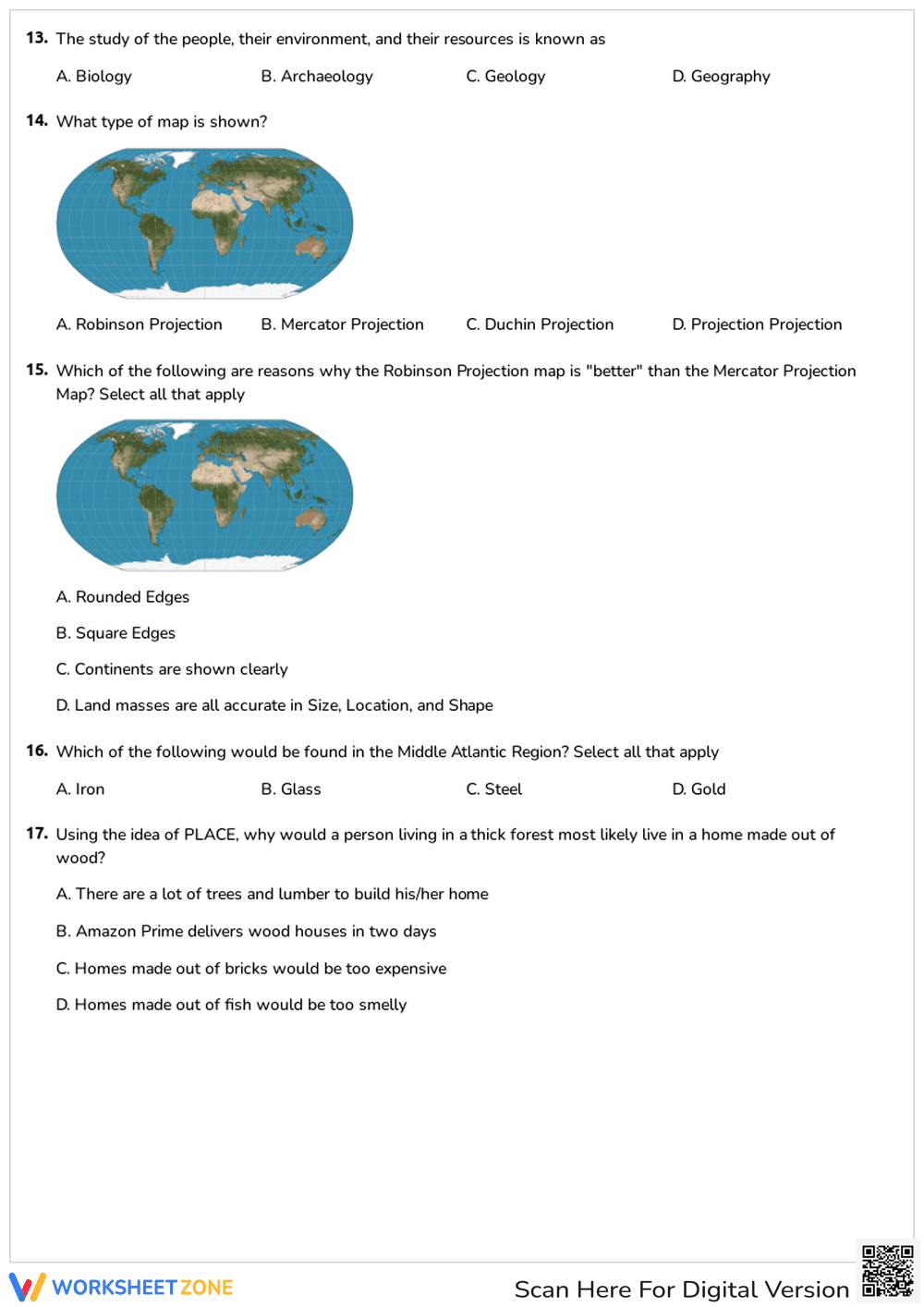 Geography Vocabulary Quiz | Grade 3-5 Essential - Page 3