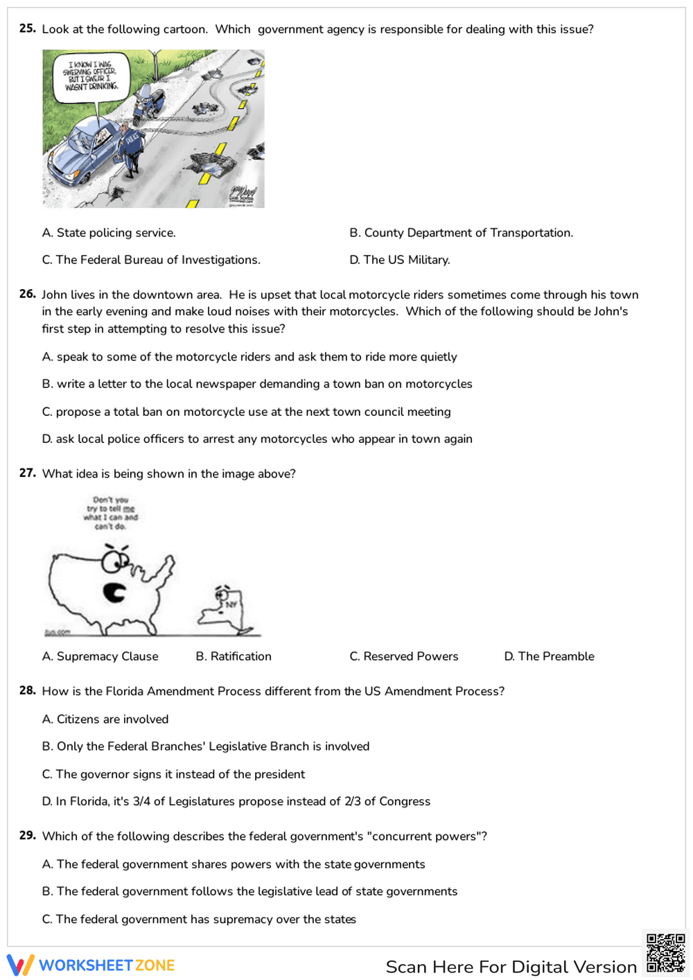 Printable Civics & Government Quiz | Grades 5-8 - Page 4