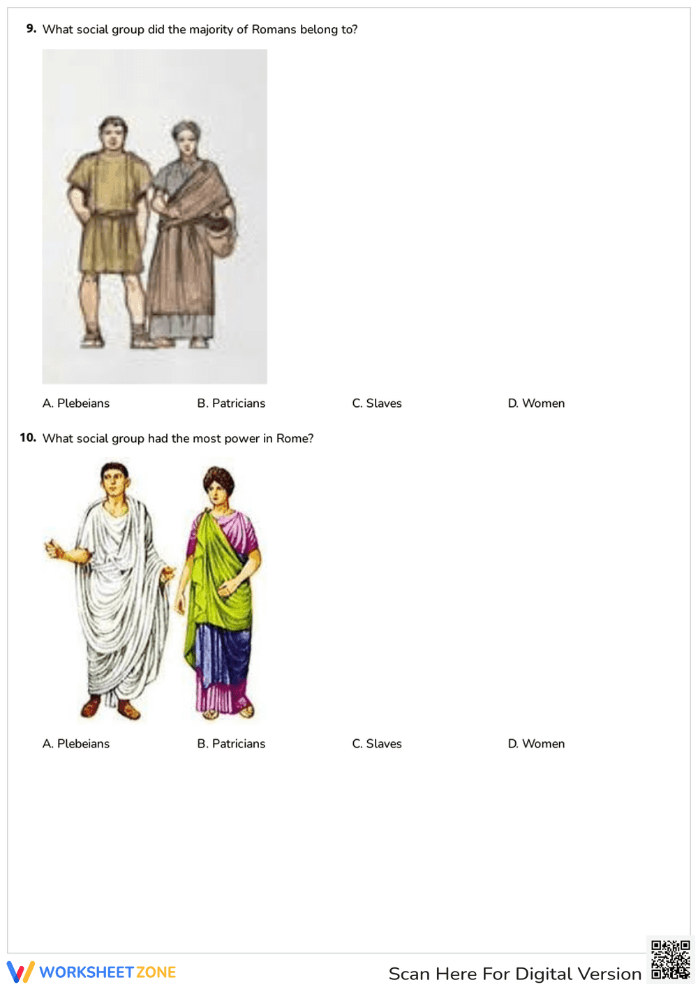 Classical Rome Civilization Quiz — Printable Grade 6 - Page 4
