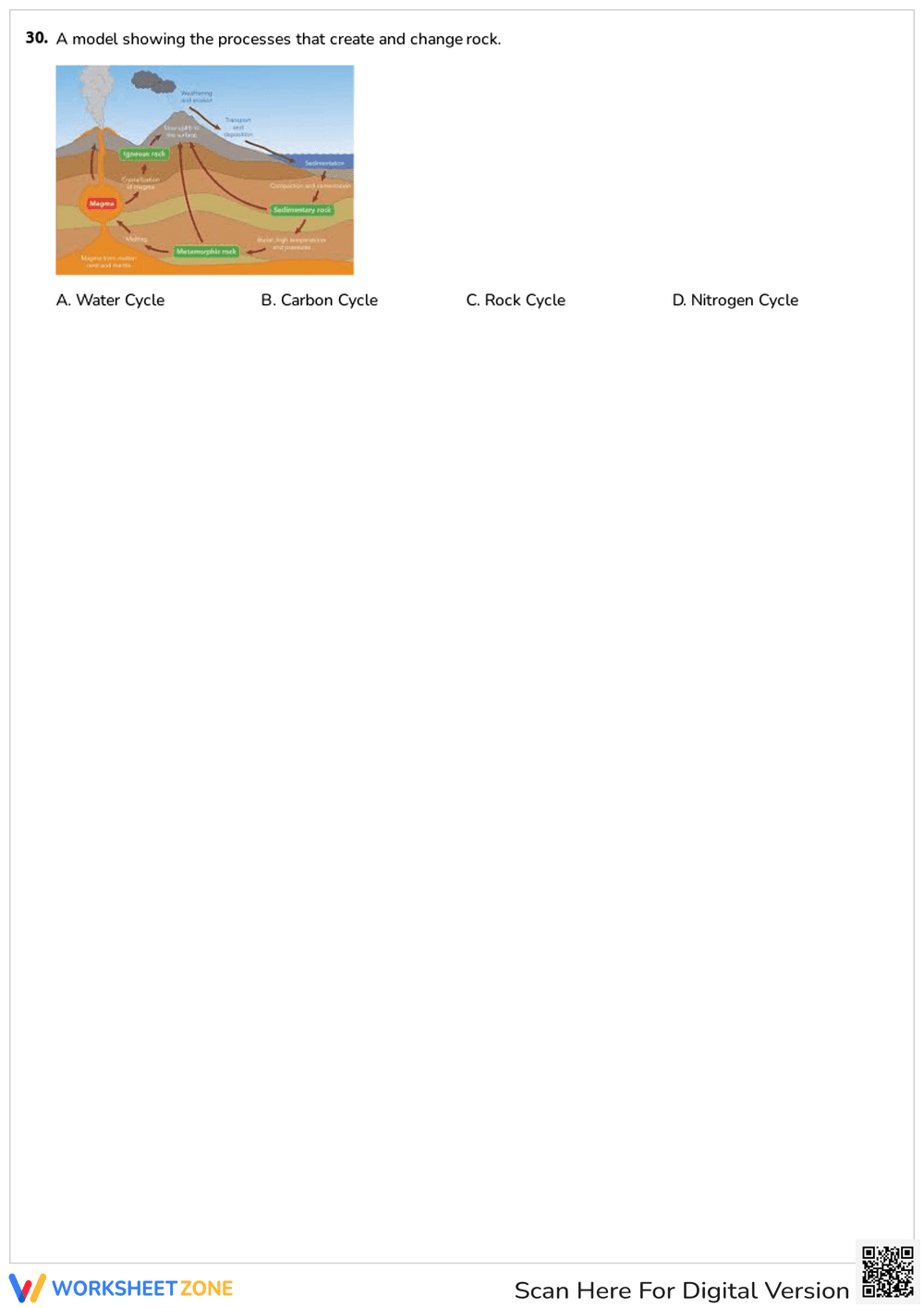 Grade 6 Rocks and Minerals — Printable No-Prep Worksheet - Page 4