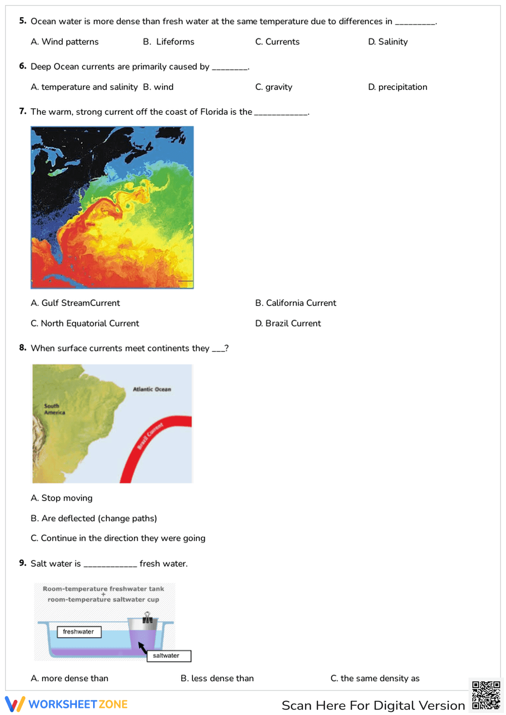 Ocean Currents Dynamics Quiz - Page 2