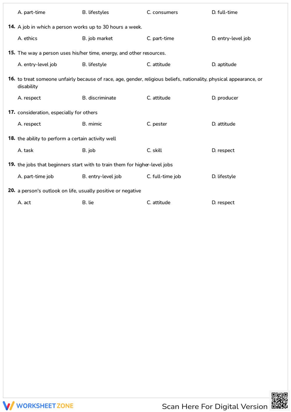 Career Vocab Worksheet | Grade 9 Essential Guide - Page 2