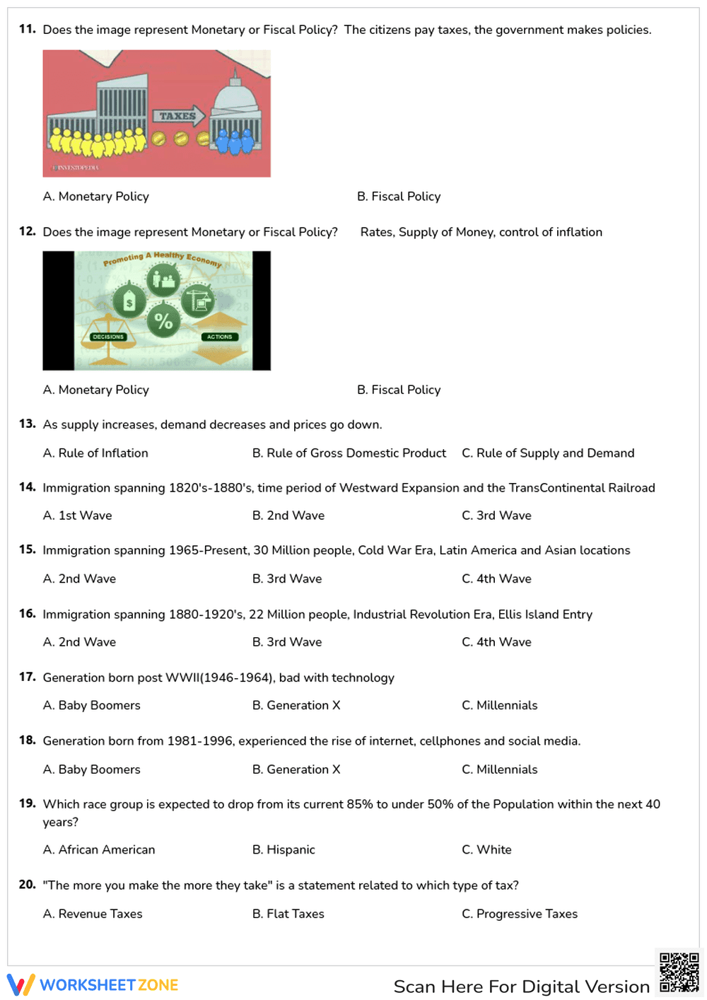 Grade 11-12 Economics Quiz — Essential Printable Unit 2 - Page 2