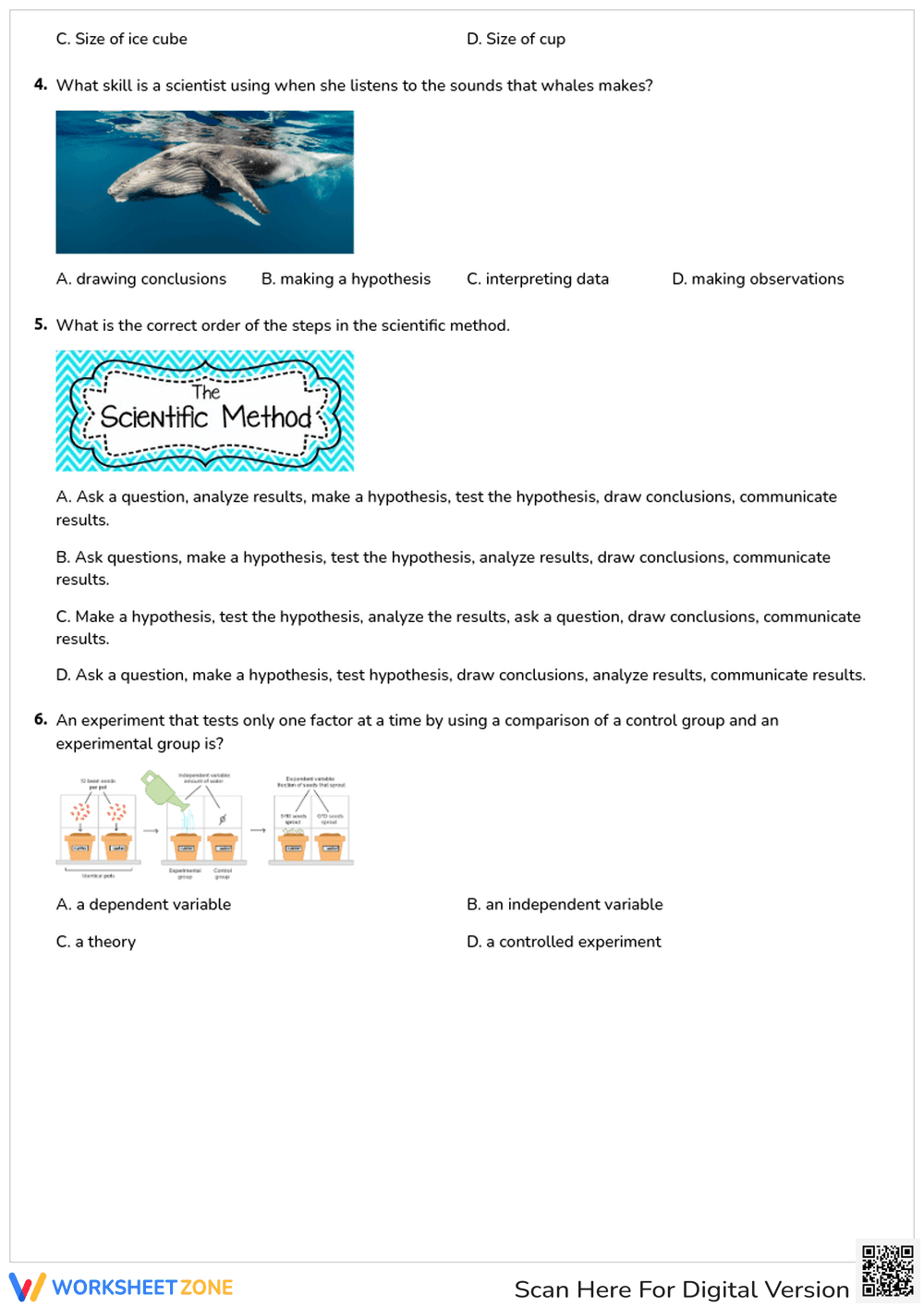 Scientific Method Quiz: Steps and Variables - Page 2