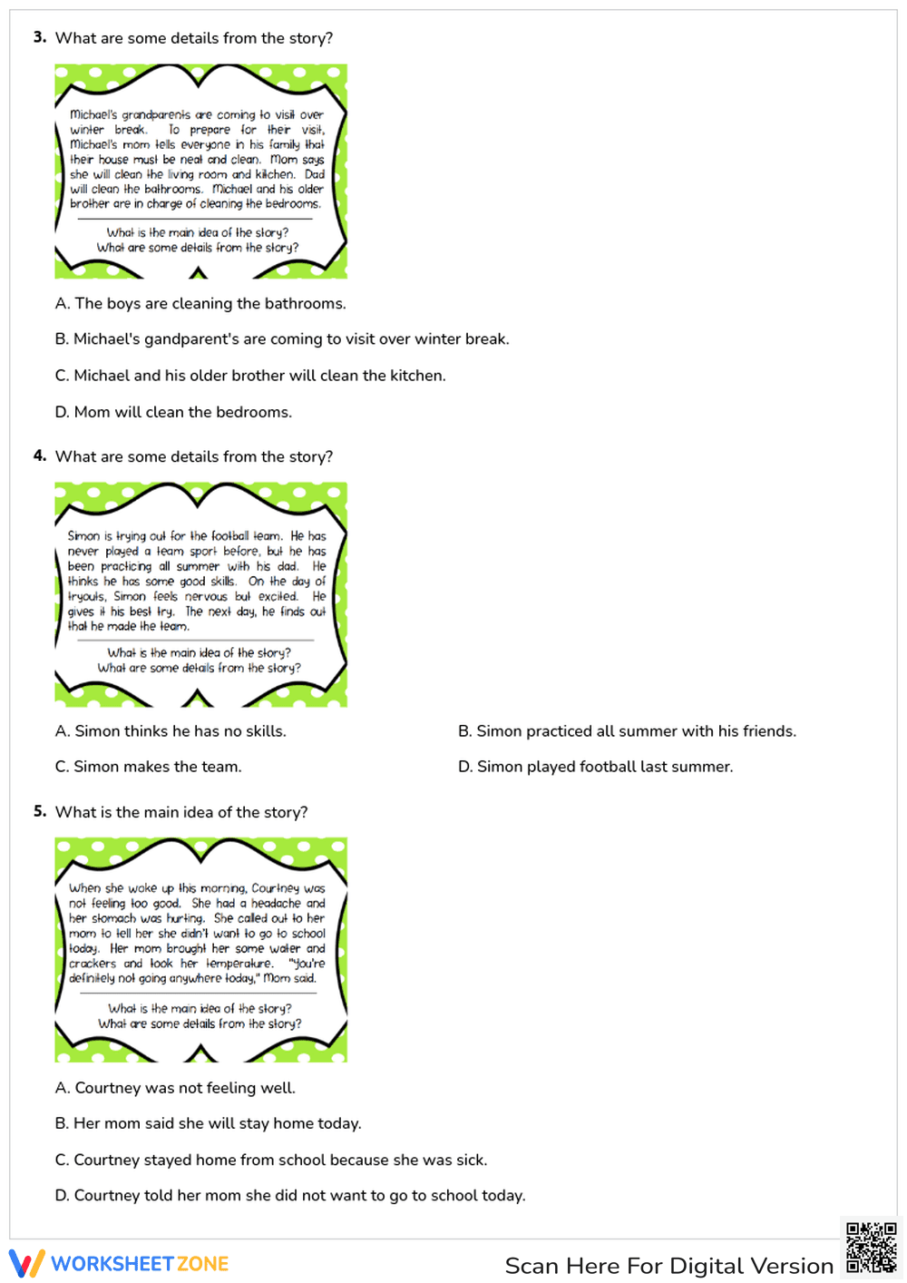 Main Idea Details part 3 - Page 2