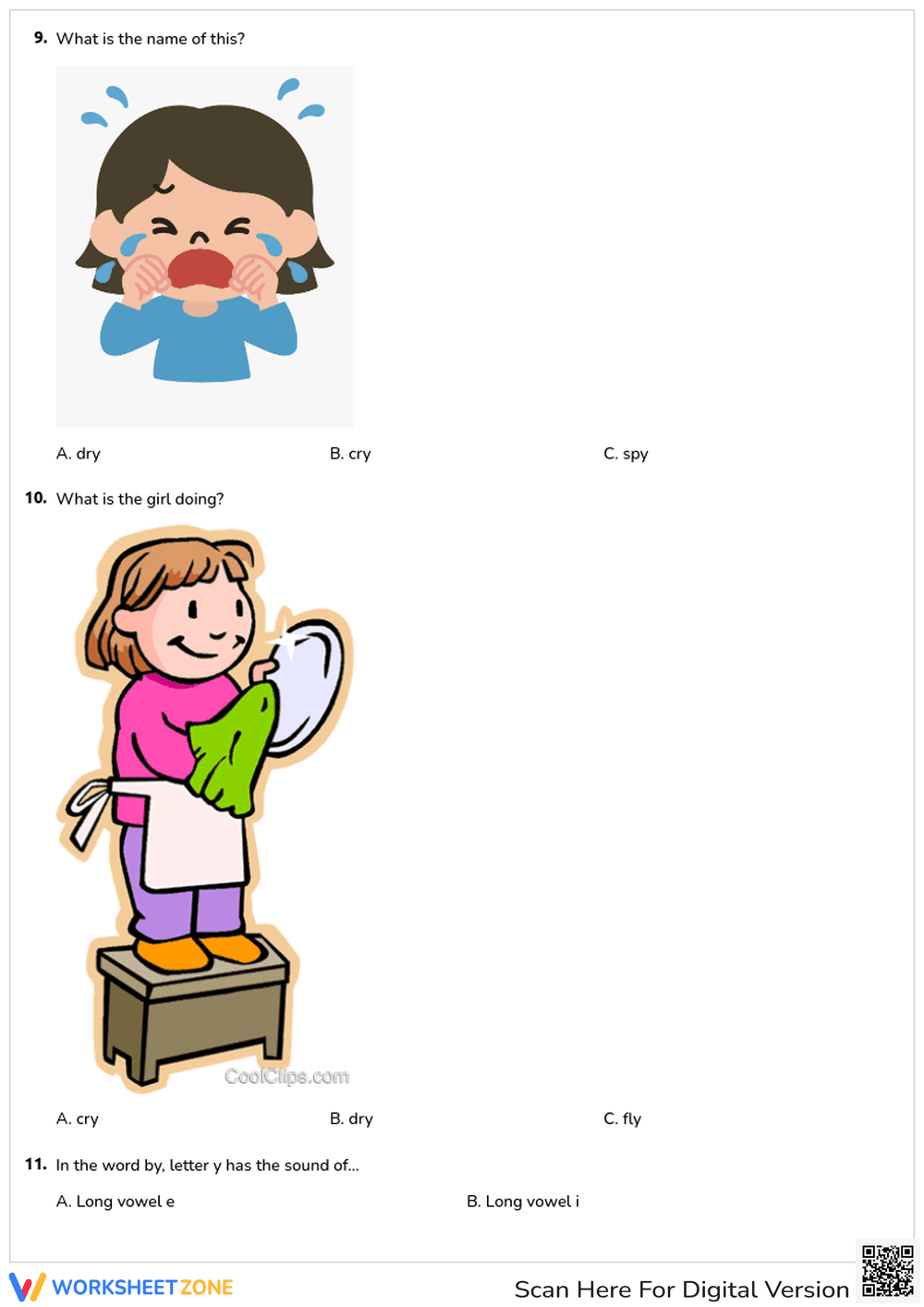 Printable Letter Y Sounds Worksheet | Grade 1 Phonics - Page 4
