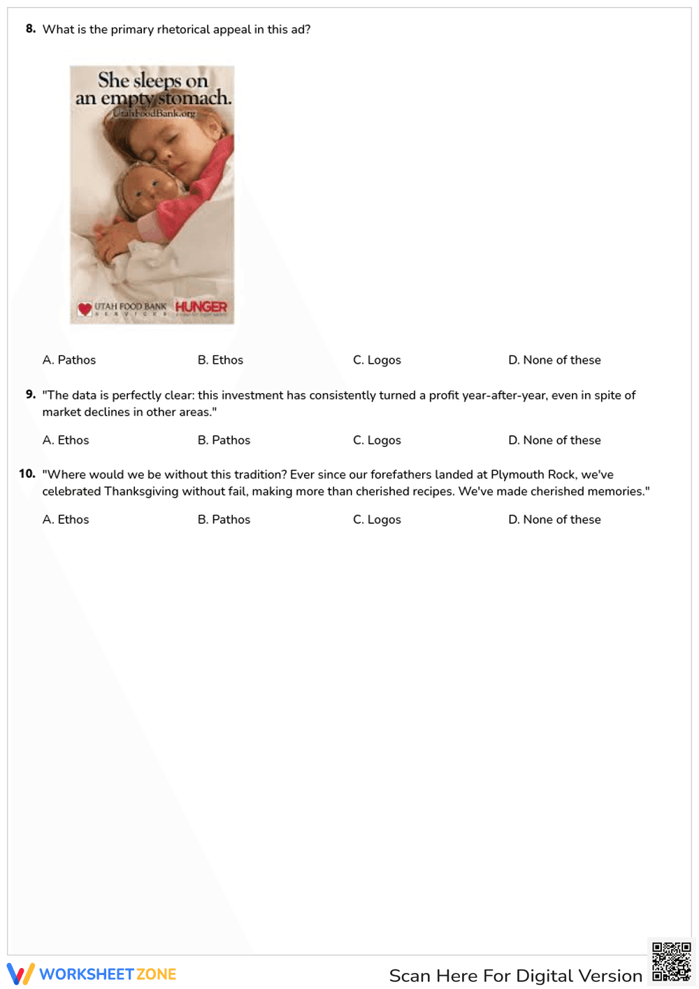 Rhetorical Strategies Worksheet | Grade 11-12 Essential - Page 3