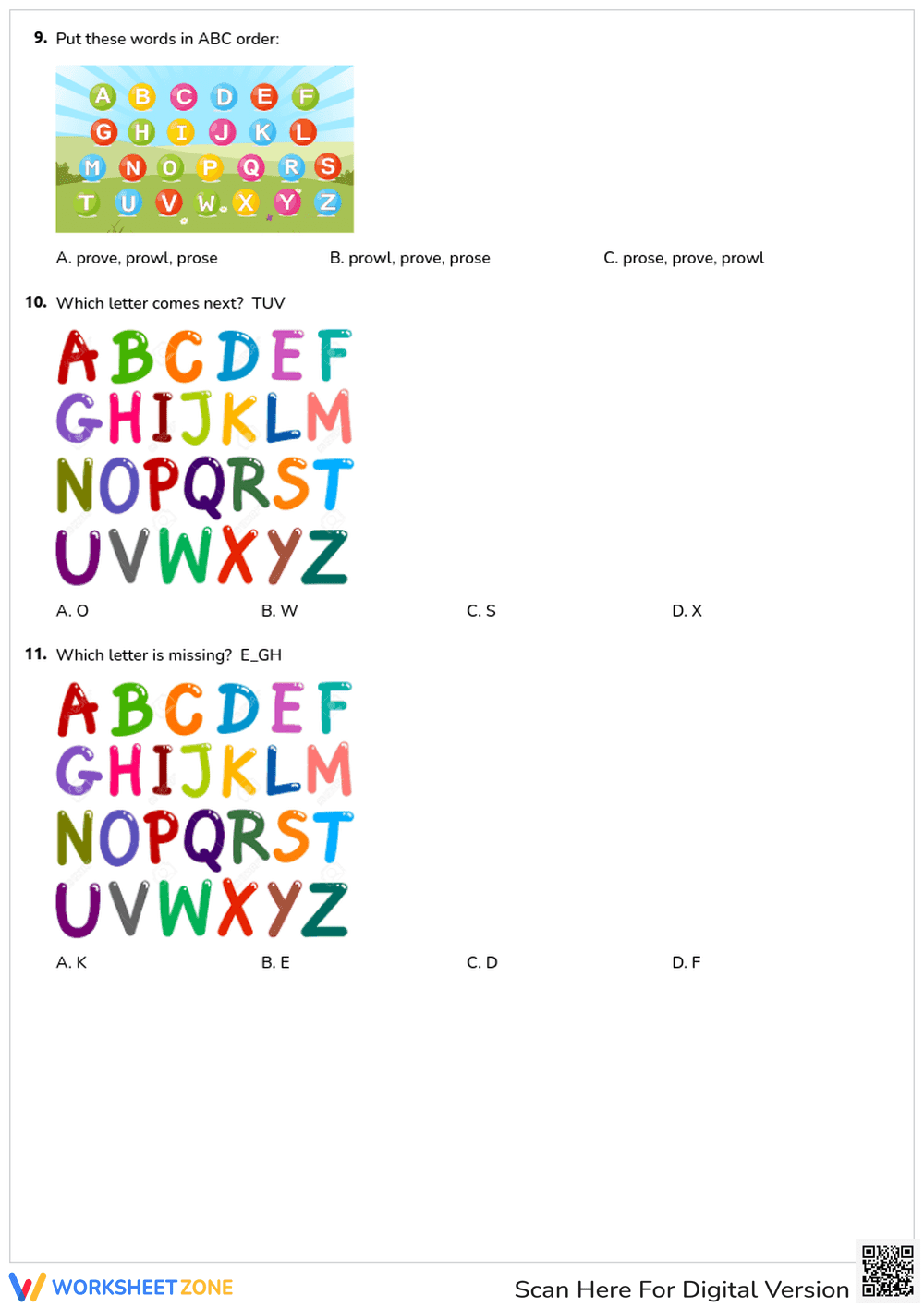 Practice Alphabetical Order Skills - Page 3