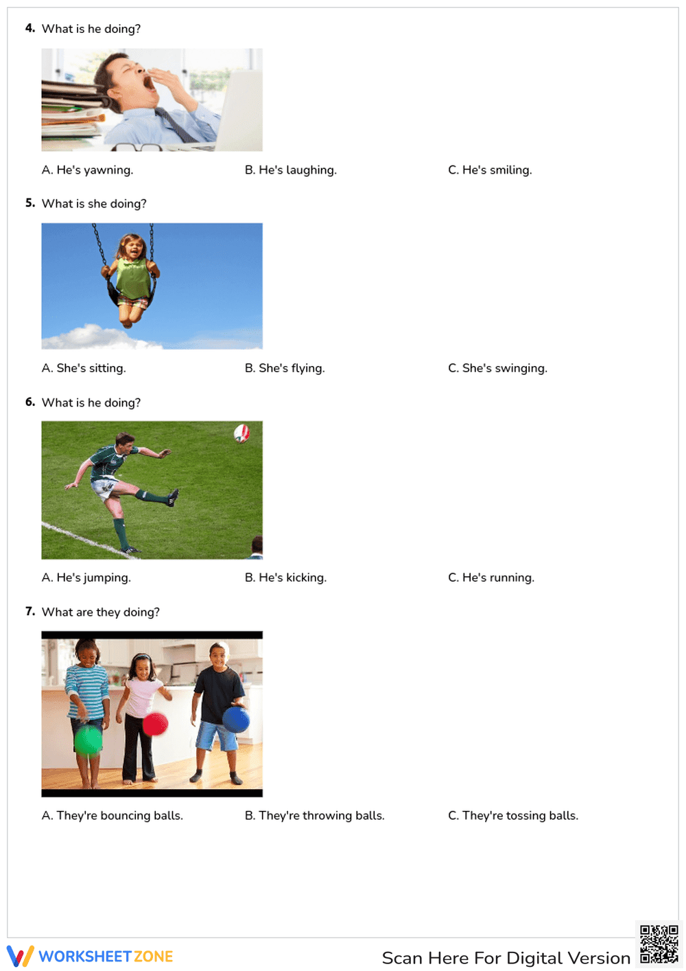 ESL Verbs Practice | Grade 1-3 Essential Worksheet - Page 2