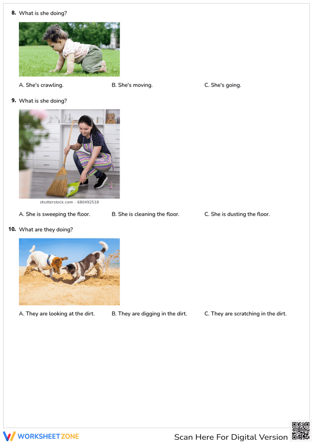 ESL Verbs Practice | Grade 1-3 Essential Worksheet - Page 3
