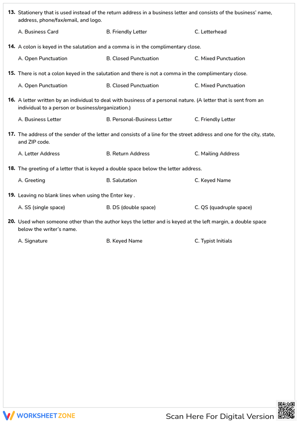 Business Letter Vocabulary - Page 2
