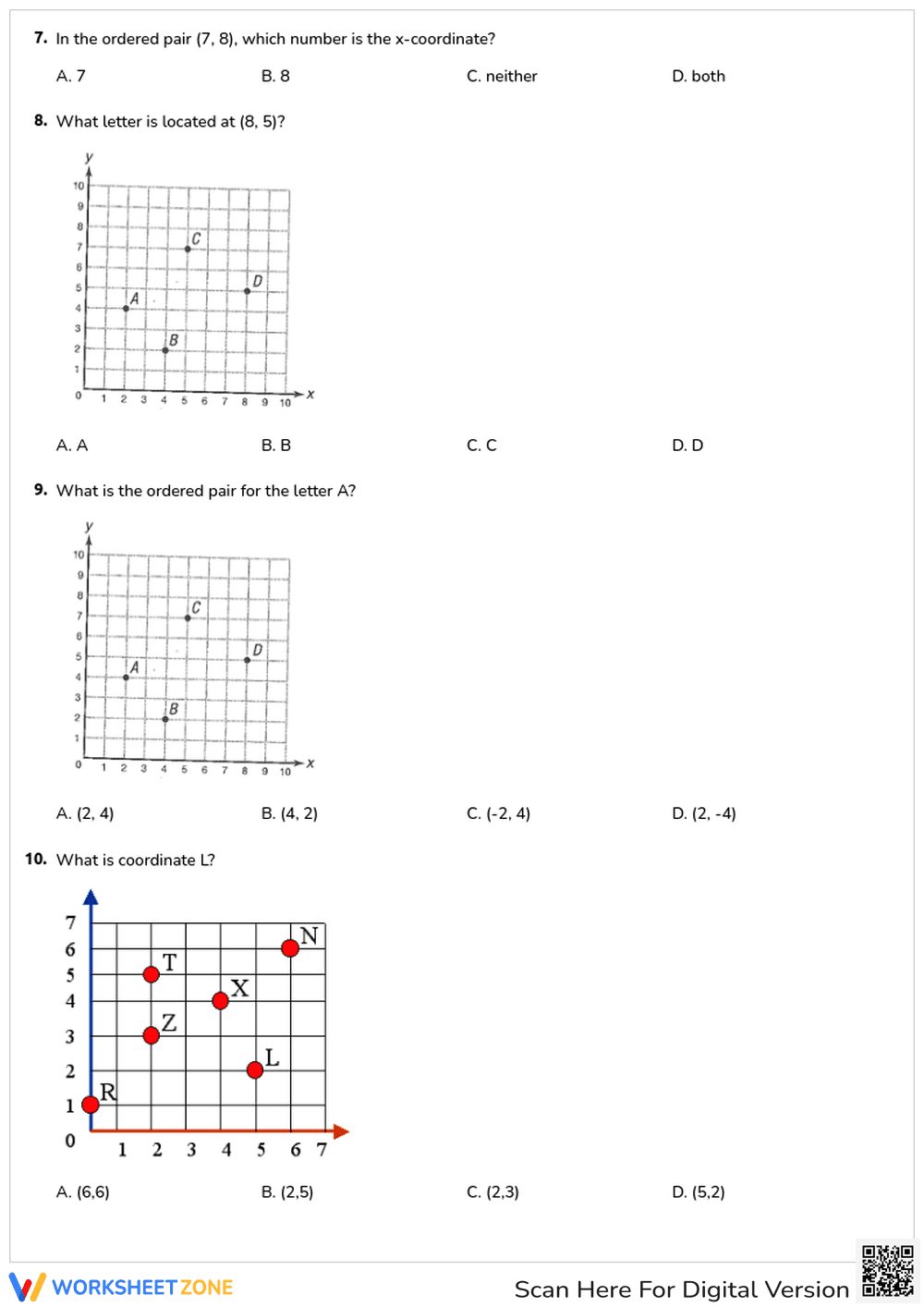 Printable Ordered Pairs Worksheet | Grade 5 Math - Page 2