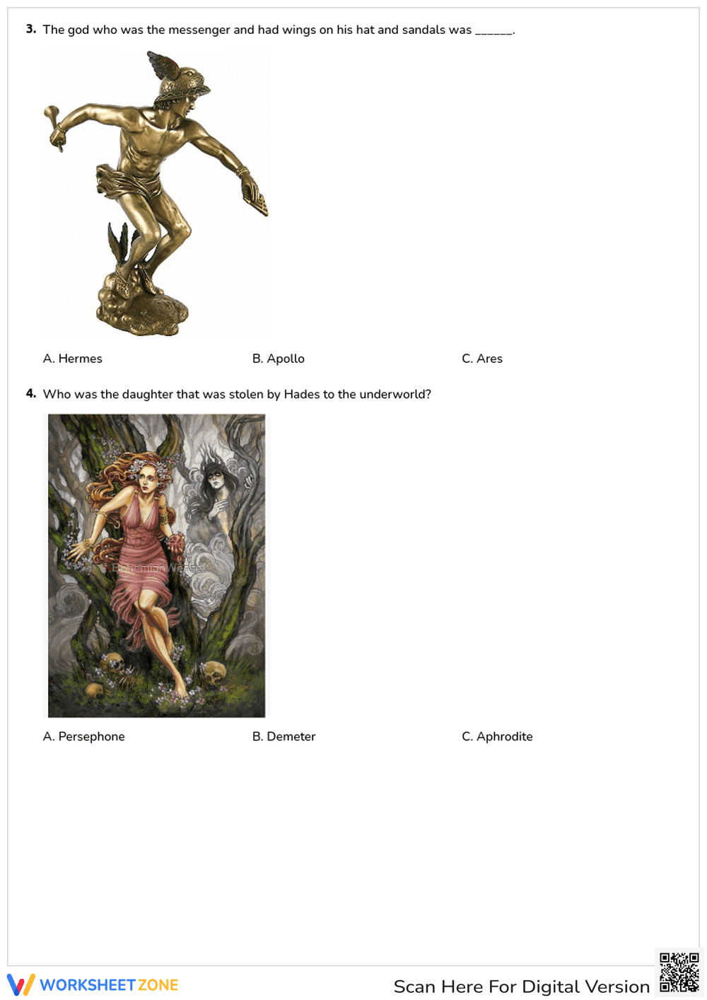 Greek Myths Unit 4 Knowledge - Page 2