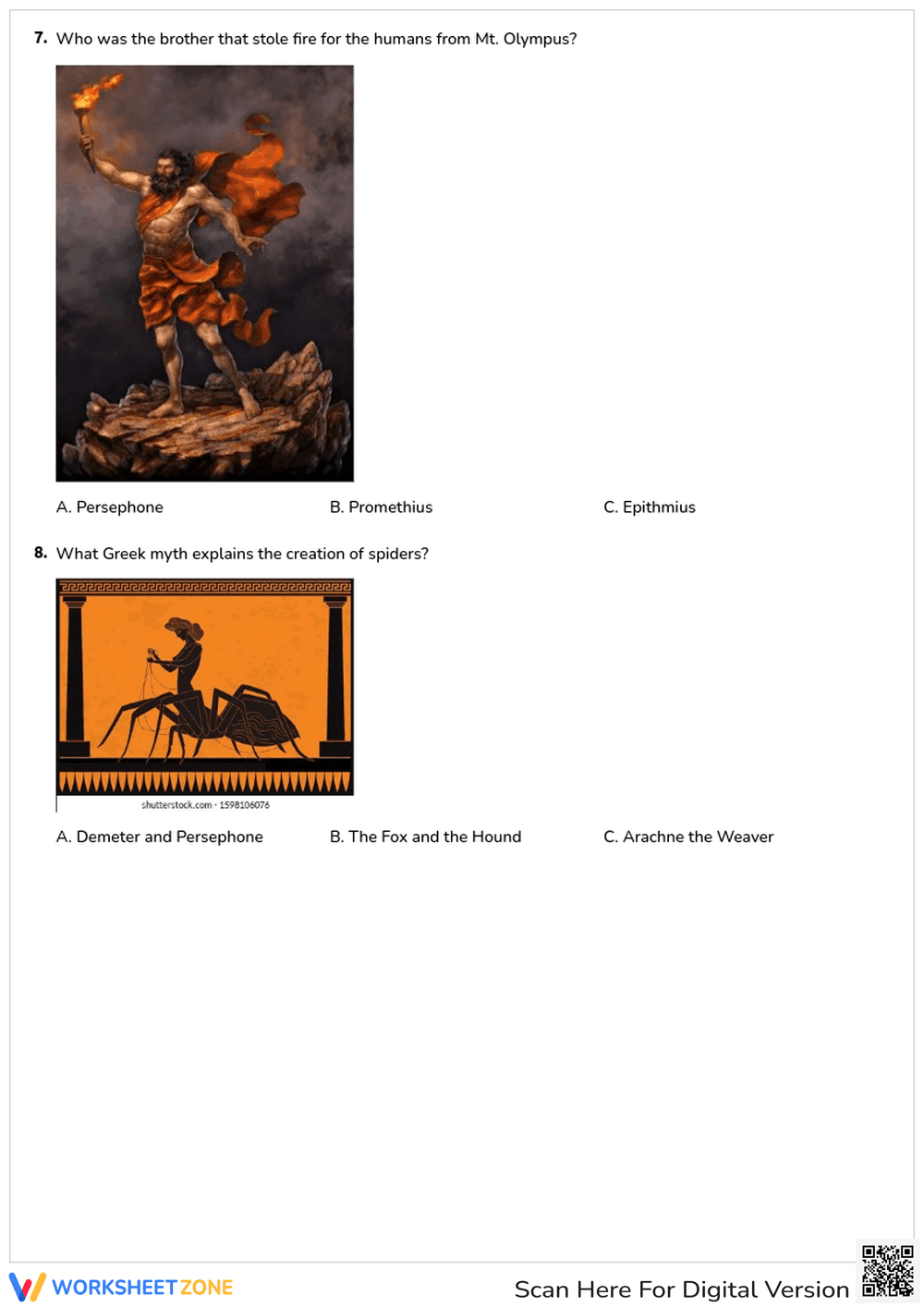 Greek Myths Unit 4 Knowledge - Page 4