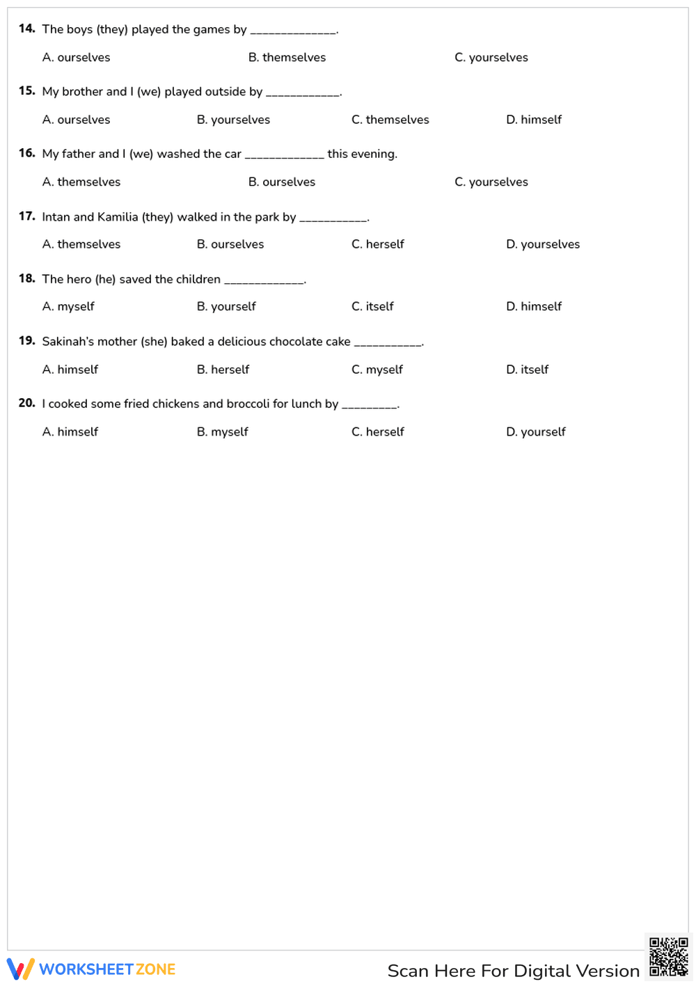 Reflexive Pronouns - Page 2