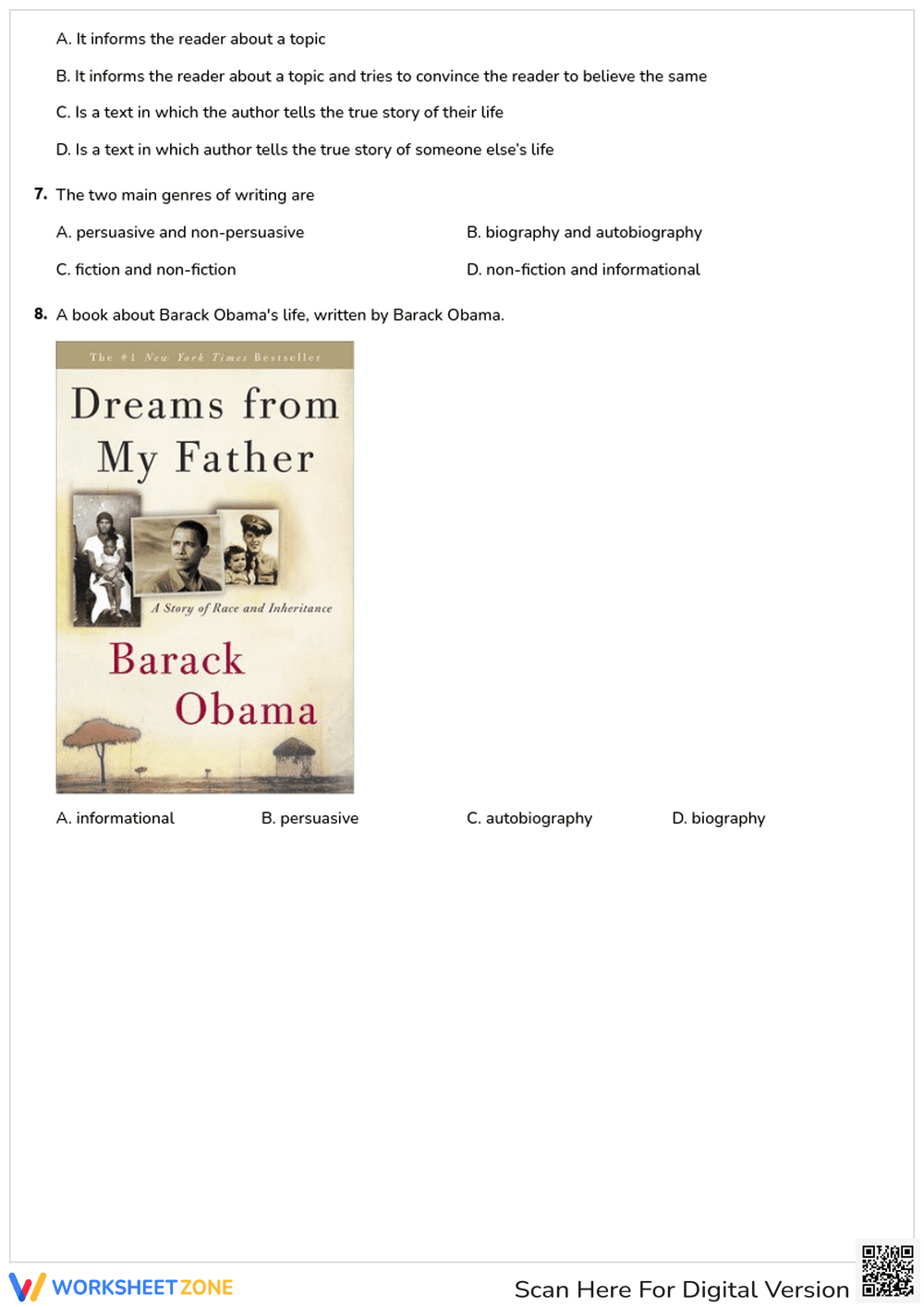 Sub-Genre Review Quiz: Fiction and Non-Fiction Knowledge - Page 2