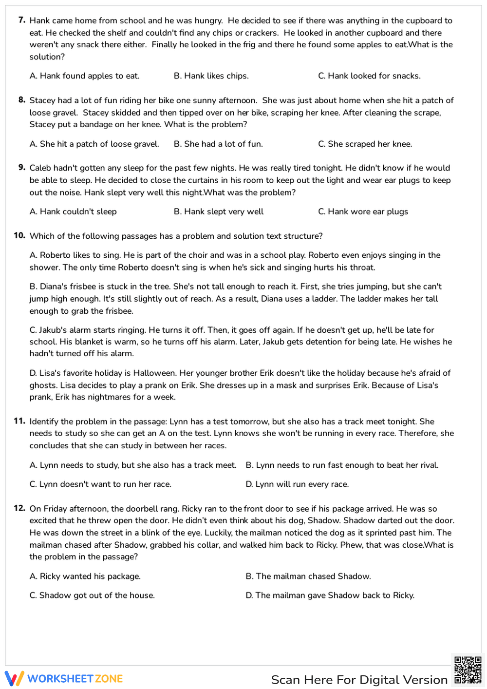 Problem-Solution Text Structure Quiz: Identify Solutions - Page 2