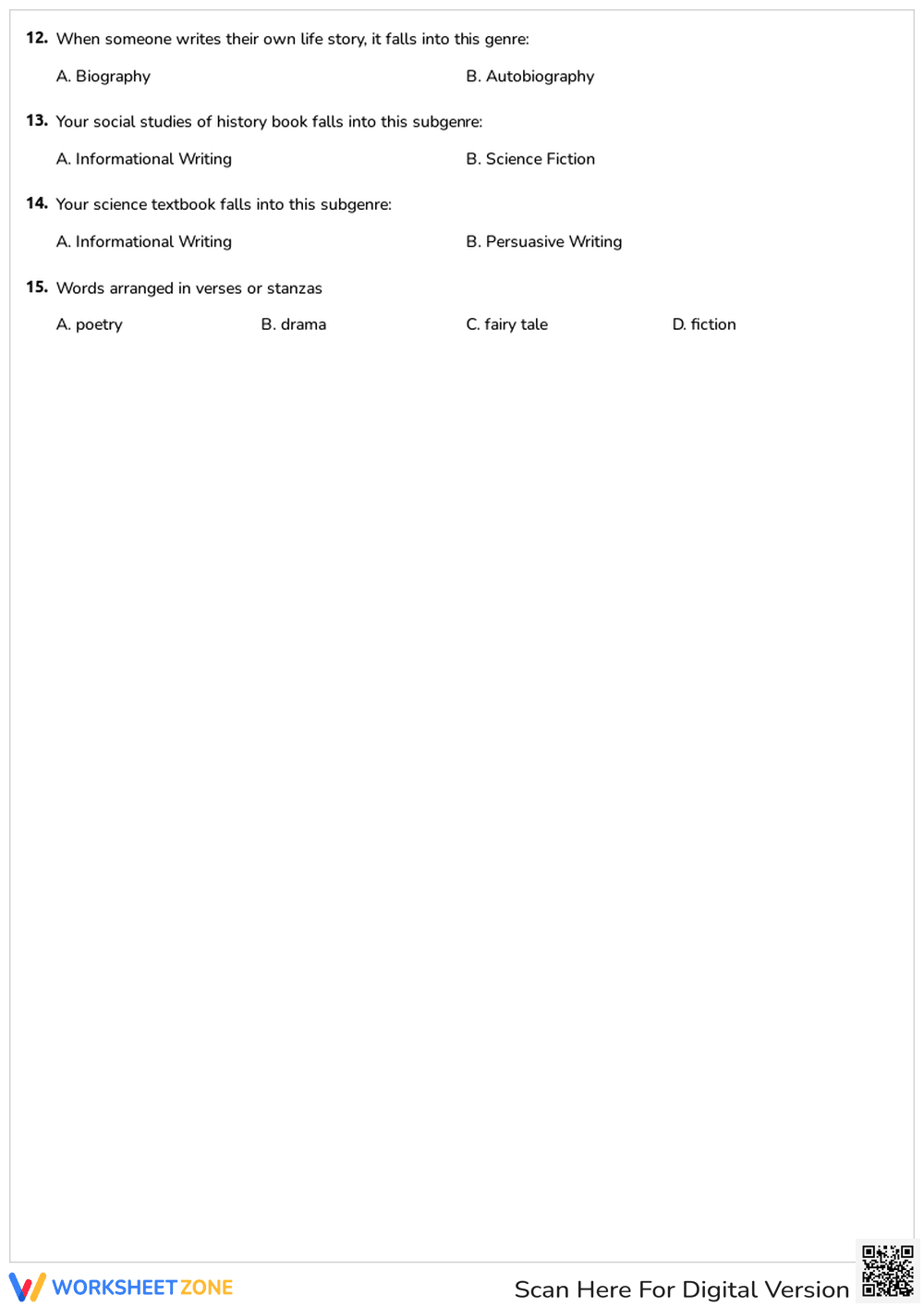 Identifying Literary Genre and Subgenre - Page 2