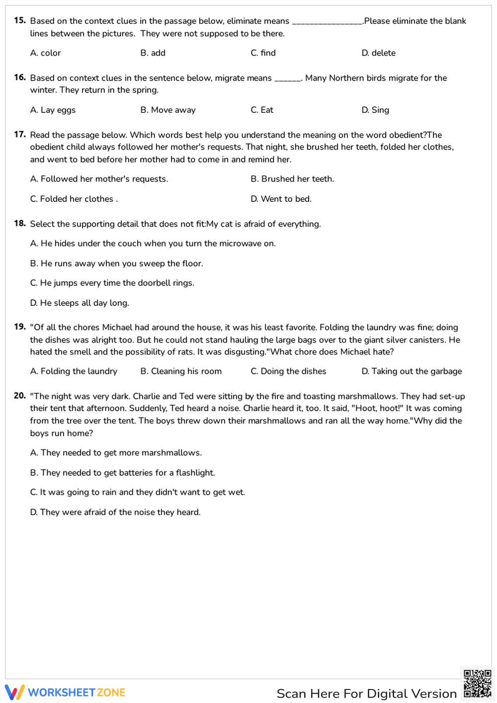 Text Evidence Quiz: Supporting Claims with Evidence - Page 3