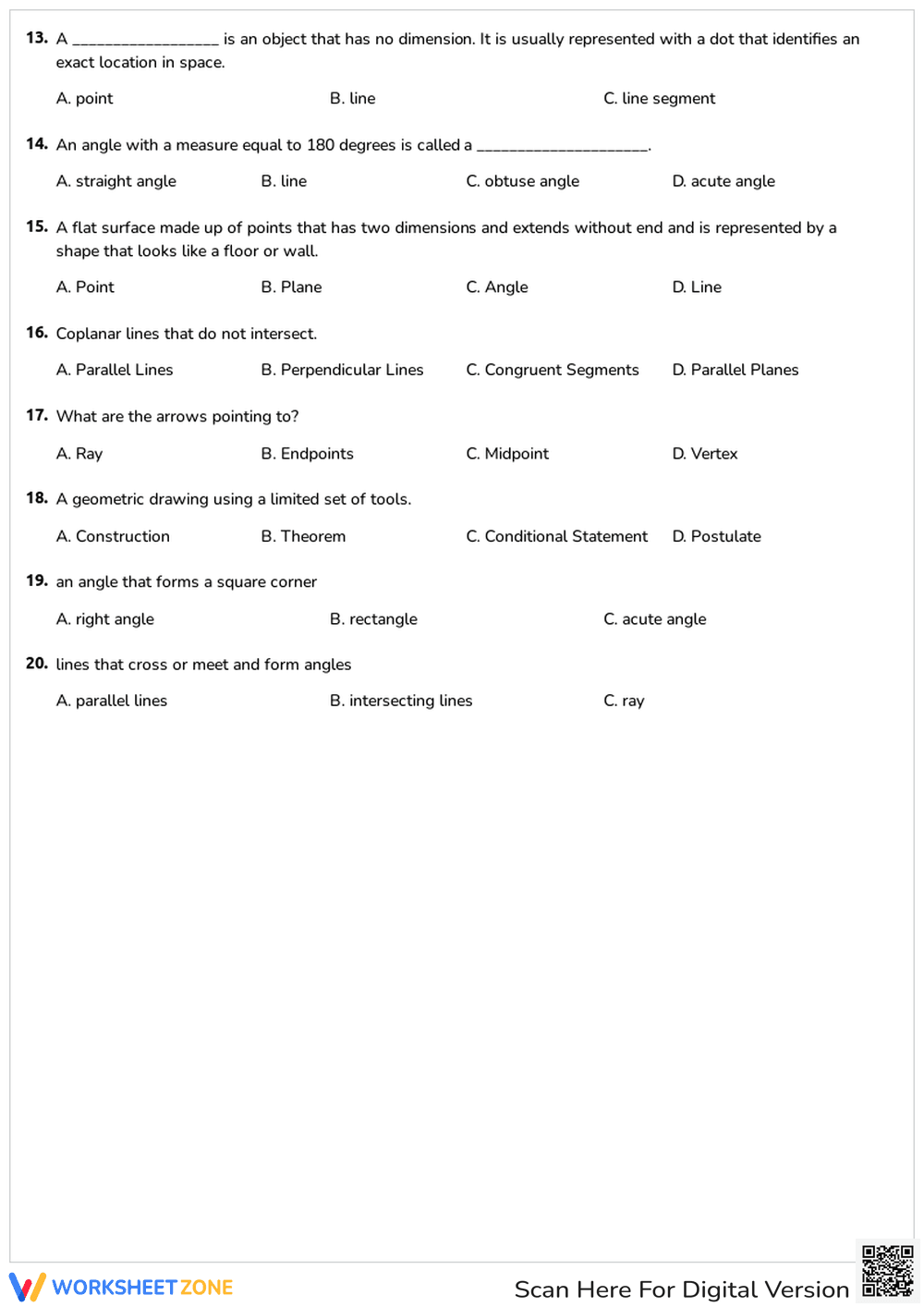 Geometry Vocabulary - Page 2
