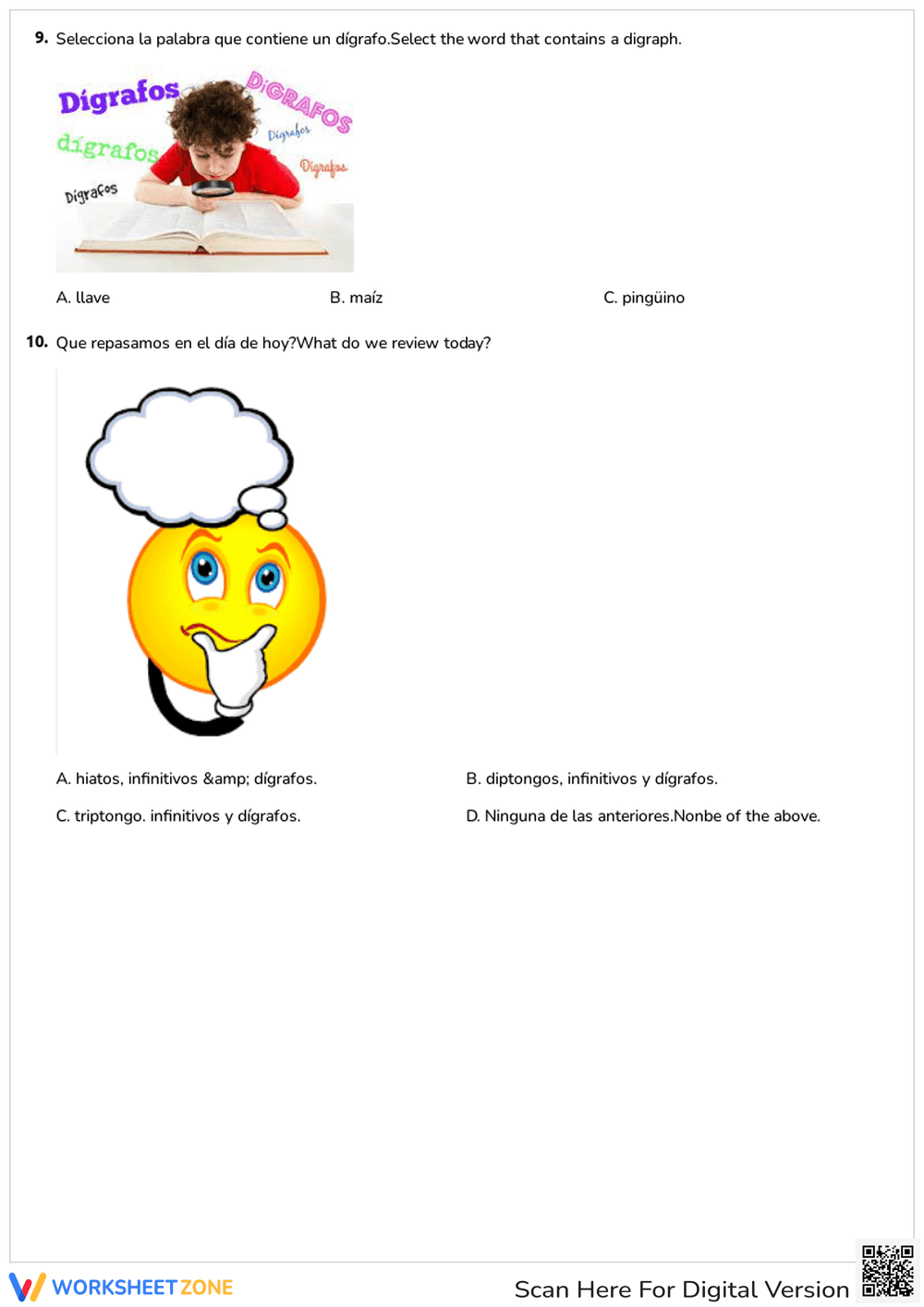 Hiatos, Infinitivos y Dígrafos Review - Page 4