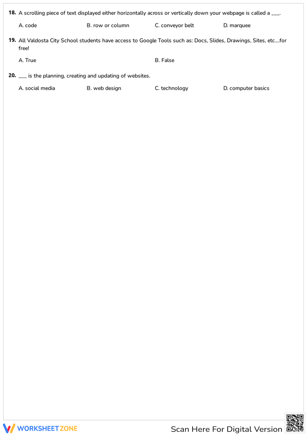 Unit 7 Web Design Worksheet | Grade 5 Essential Guide - Page 3