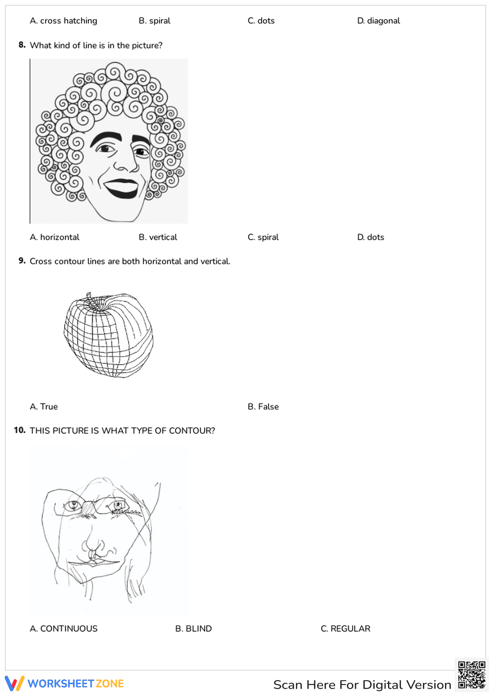 Contour Lines Art Worksheet | Grade 1-3 Essential - Page 3