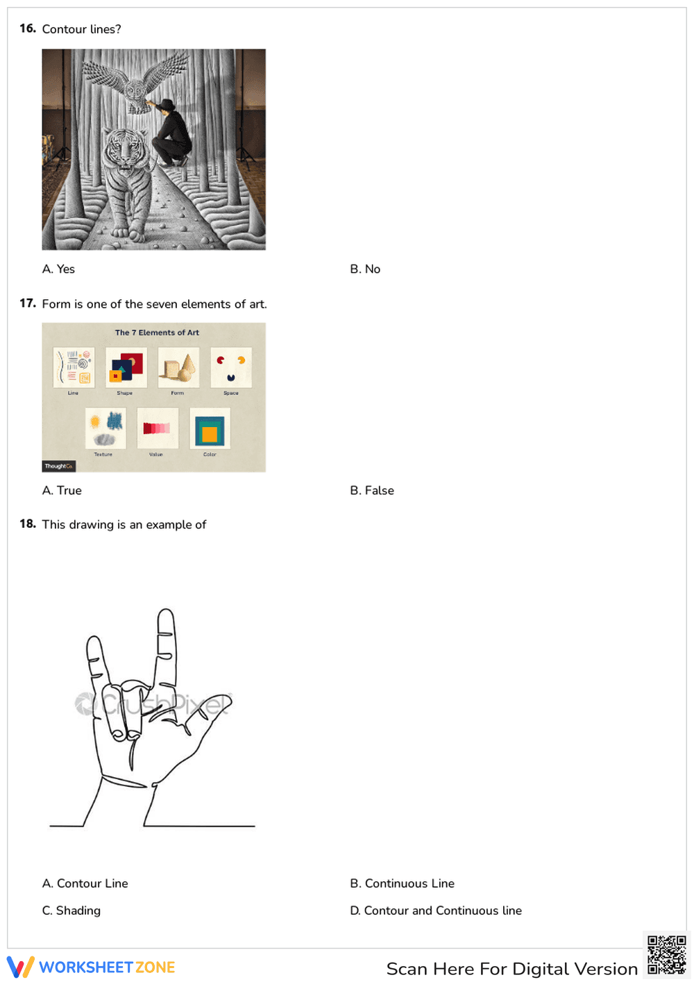 Contour Lines Art Worksheet | Grade 1-3 Essential - Page 6