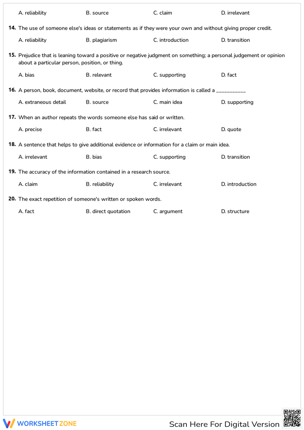 Research Writing: Terminology and Sources - Page 2