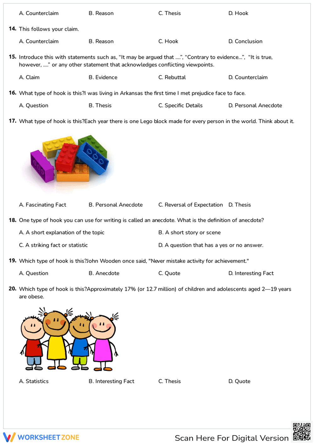 Argument Writing Quiz | Grade 6-8 Essential - Page 2
