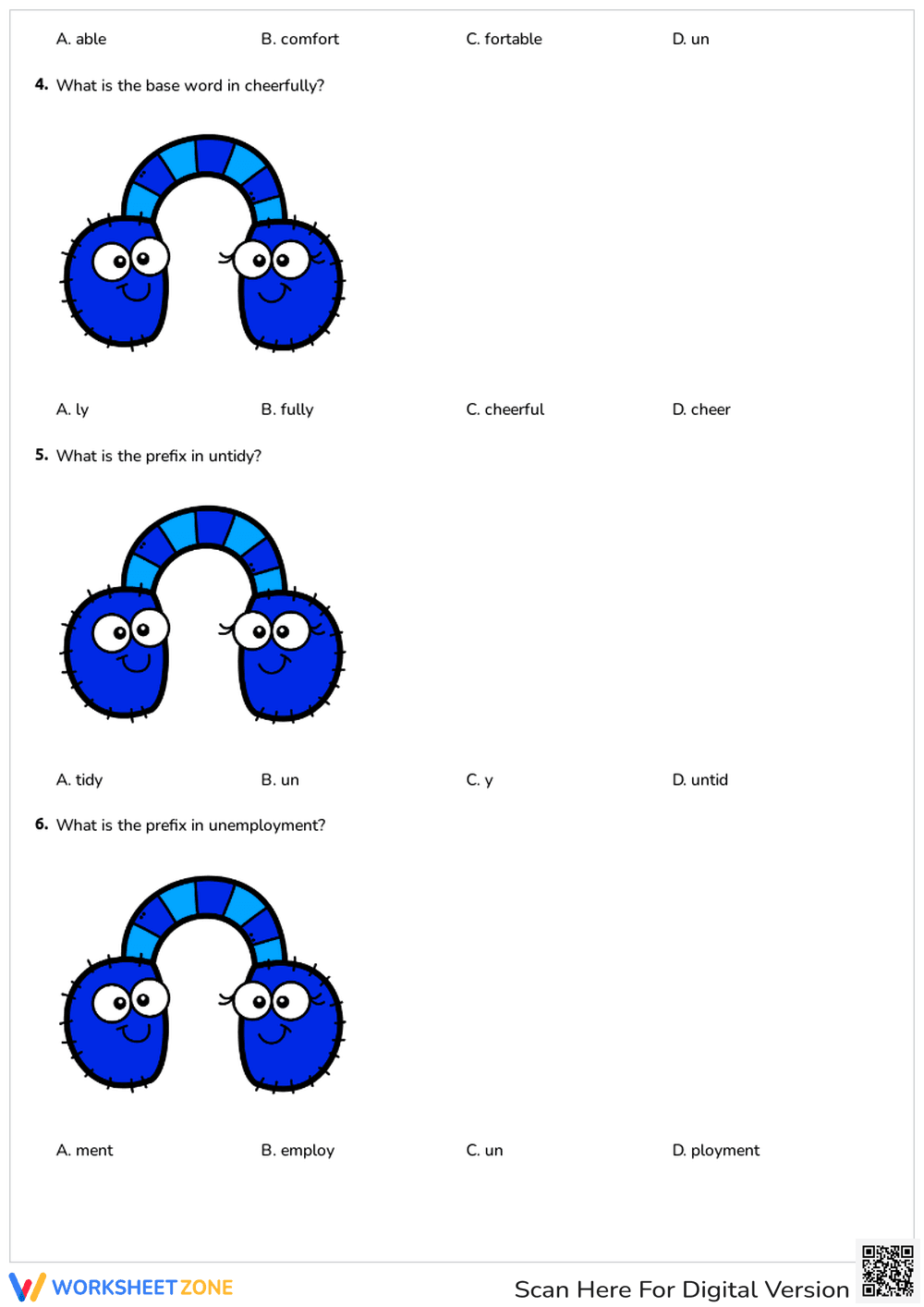 Root Words and Affixes Worksheet | Essential Grade 3 ELA - Page 2