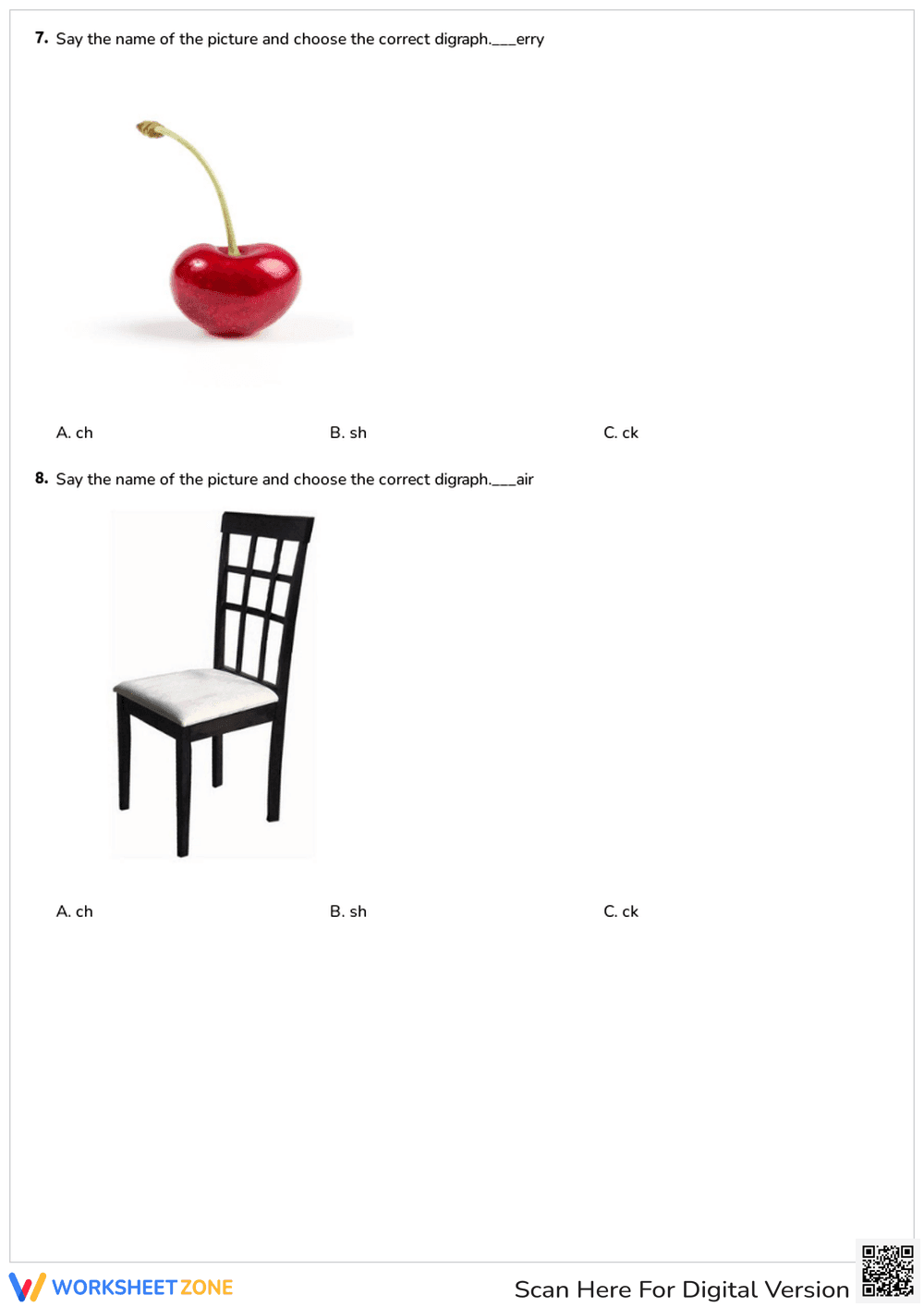 Consonant Digraphs Worksheet | Essential Grade 1 Phonics - Page 3