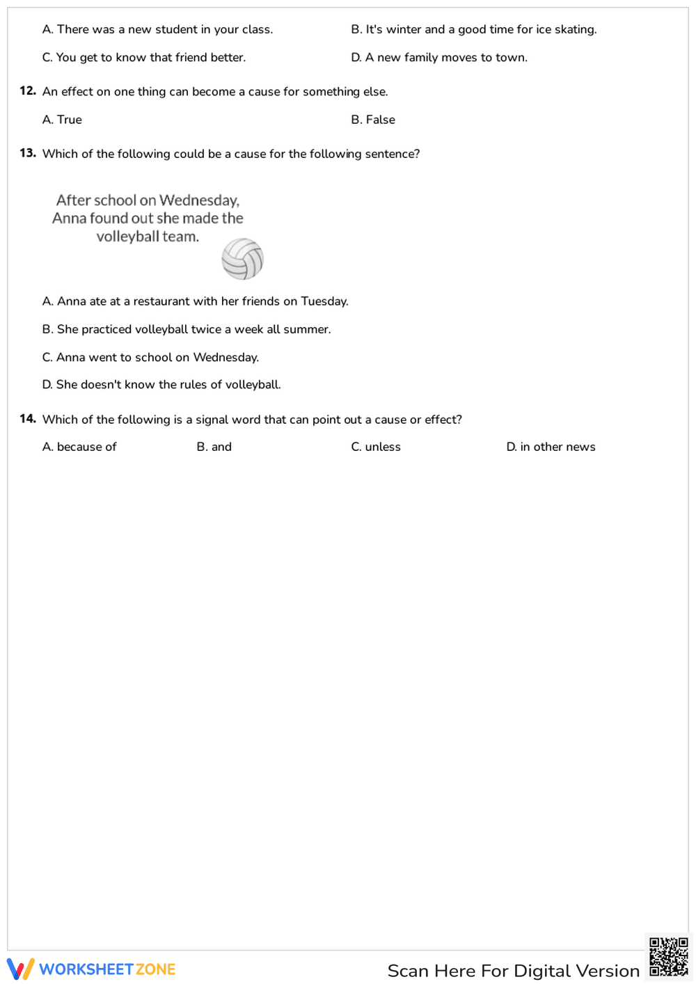 Cause and Effect Relationships - Page 3