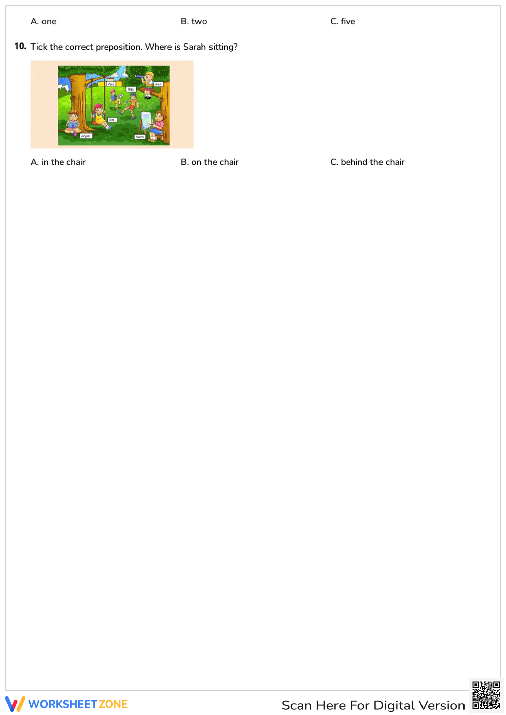 Printable Kindergarten Picture Comprehension Worksheet - Page 3