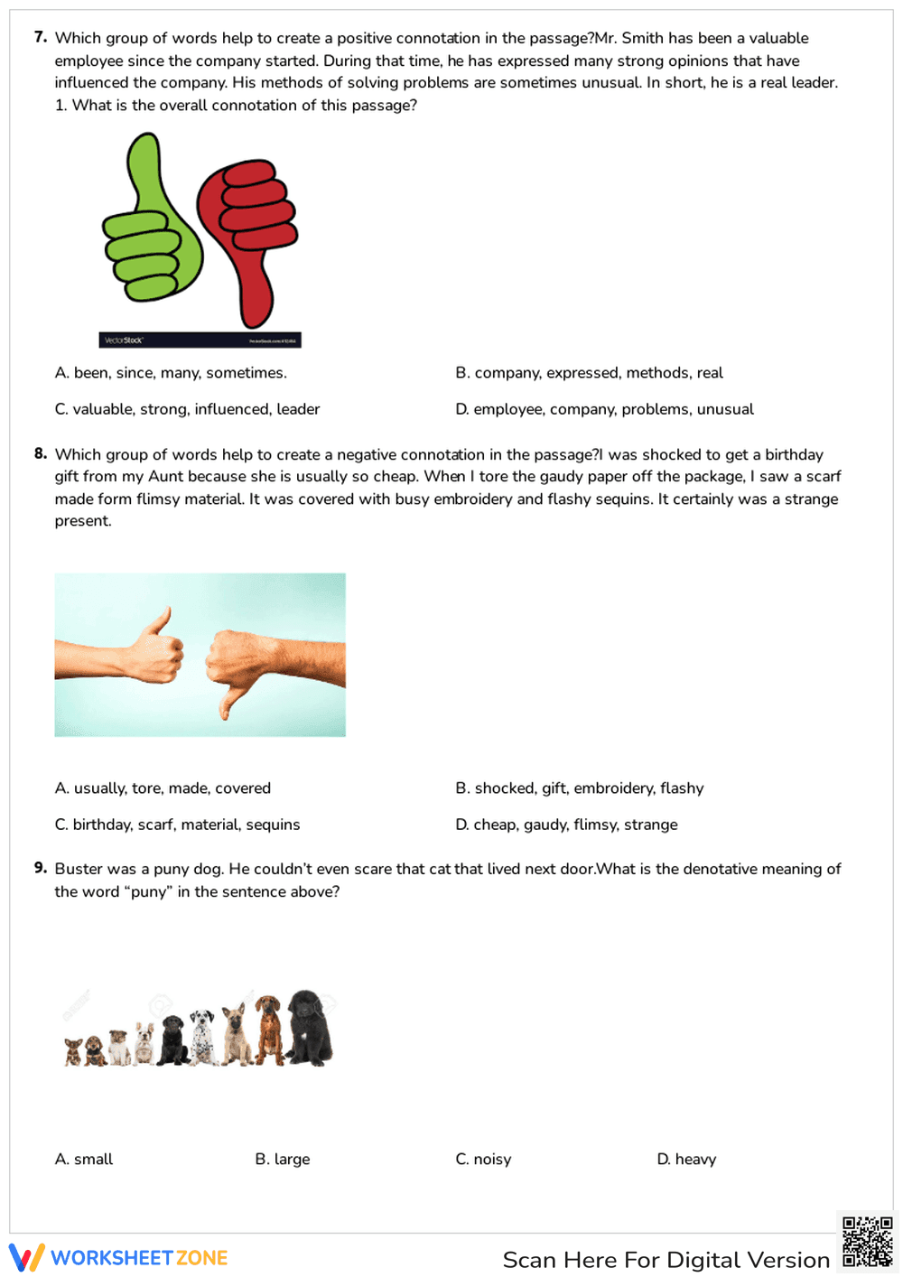 Connotation and Denotation Practice | Grade 6-8 Essential - Page 3
