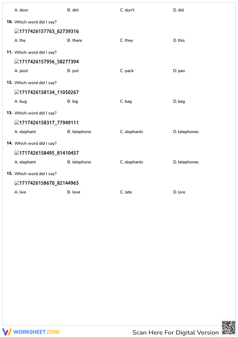 Kindergarten Phonics & Sight Words | Printable Worksheet - Page 2