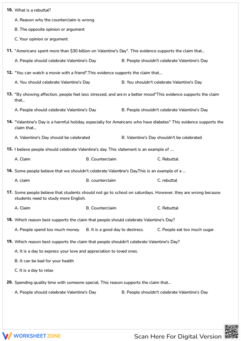 Valentine's Day Argumentative Writing | Grade 3 Ready - Page 2